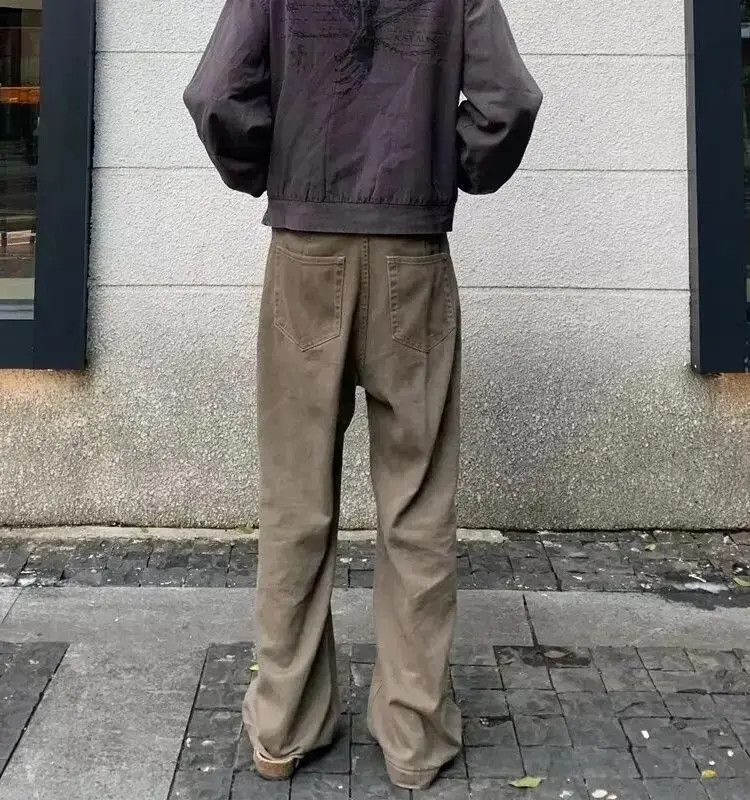 Japanese Brand Retro straight leg loose fitting micro flared jeans Size US 32 / EU 48 - 3 Thumbnail