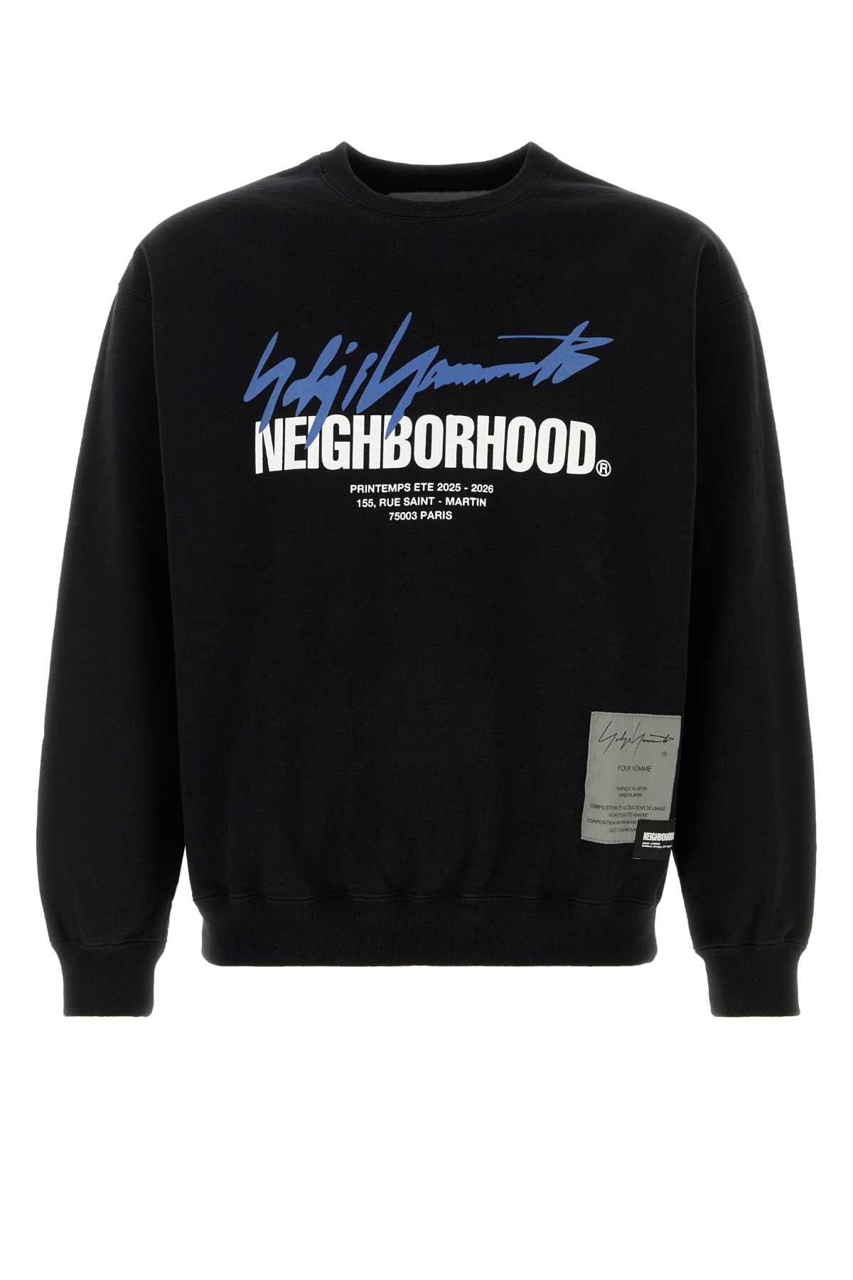 Yohji Yamamoto Black Cotton Yohji Yamamoto X Neighborhood Sweatshirt Size US L / EU 52-54 / 3 - 1 Thumbnail