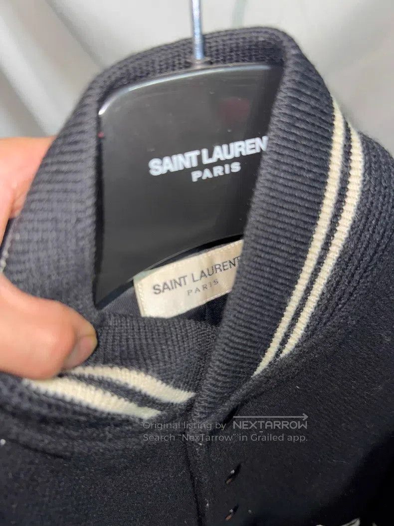 Saint Laurent Paris Saint Laurent Paris Black and White Baseball Jacket Size XS / US 0-2 / IT 36-38 - 4 Thumbnail