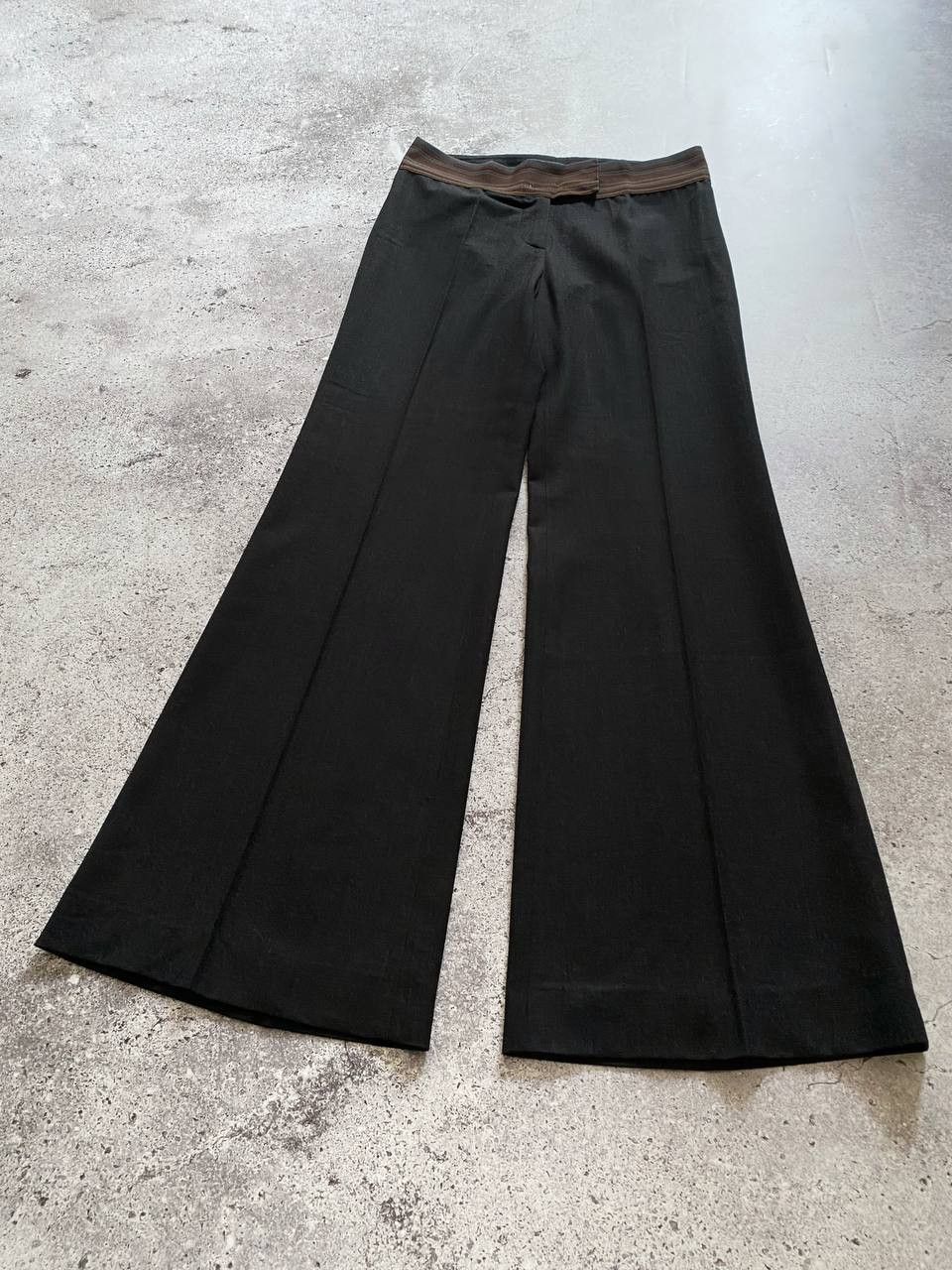 Brunello Cucinelli × Vintage VINTAGE BRUNELLO CUCINELLI GUNEX WOOL FLARED PANTS Size 27" / US 4 / IT 40 - 2 Thumbnail