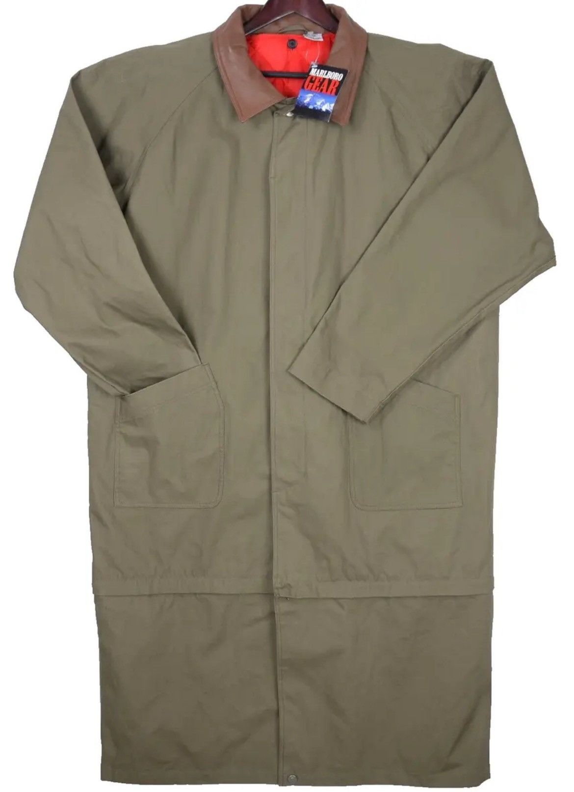 Marlboro Marlboro Adventure Team Vintage Vintage Marlboro Western Duster Olive Drab Trench Coat Small Grailed