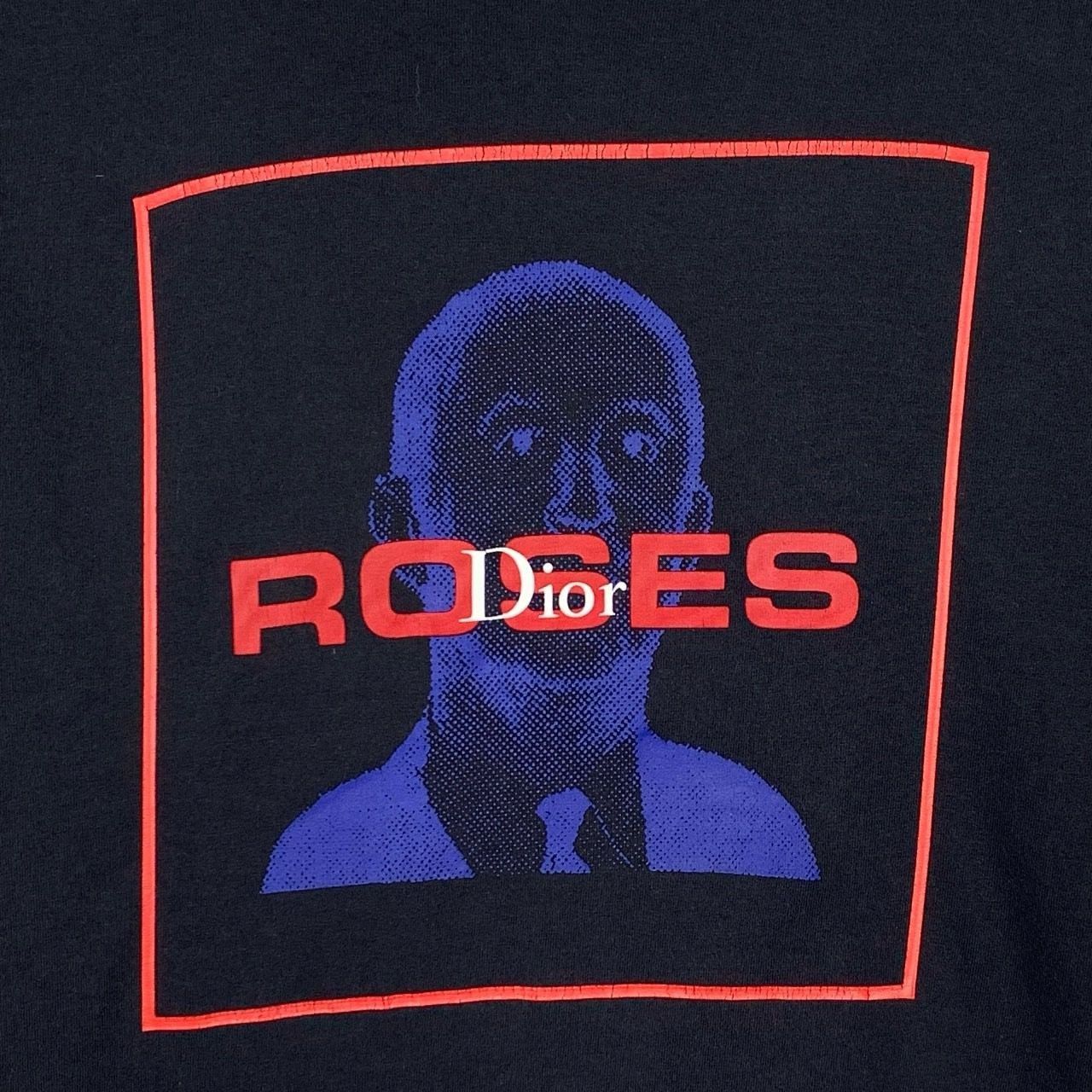 Dior [Dior] Logo Lettering Portrait Print Round-Neck Black Cotton Size US S / EU 44-46 / 1 - 6 Thumbnail