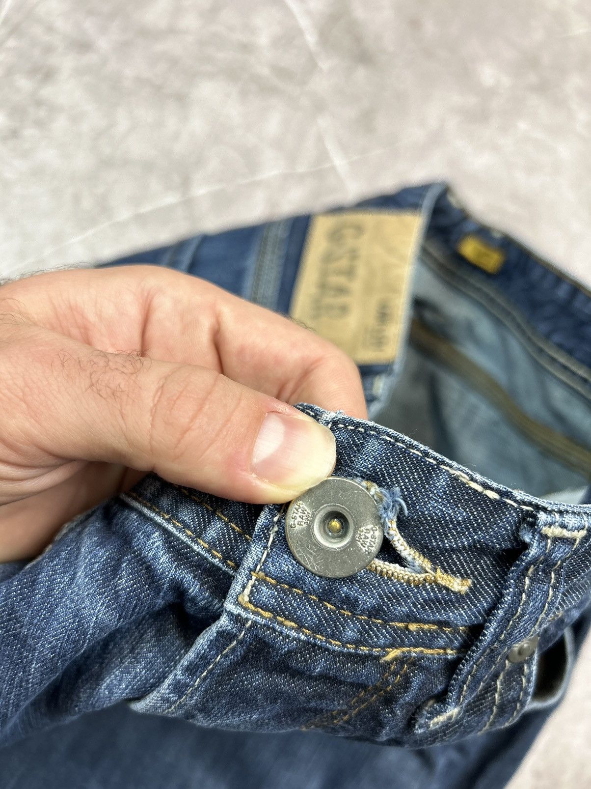G-Star × Japanese Brand × Vintage VINTAGE G STAR RAW JEANS JAPANESE DIRTY WASH DISTRESSED Y2K Size US 32 / EU 48 - 6 Thumbnail