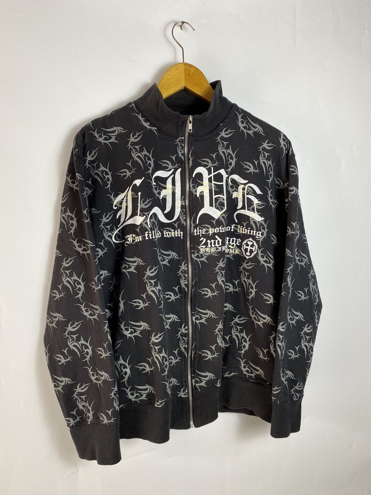If Six Was Nine × Japanese Brand × KMRii japanese brand Qnatro-Q tribal sweatshirt zip Size US M / EU 48-50 / 2 - 1 Thumbnail