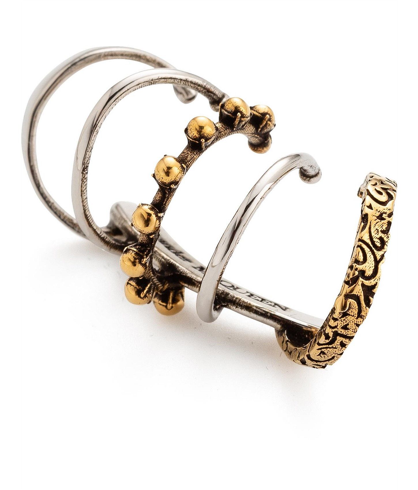 Alexander McQueen ALEXANDER MCQUEEN punk embellished metal ear cuff q Size ONE SIZE - 2 Thumbnail