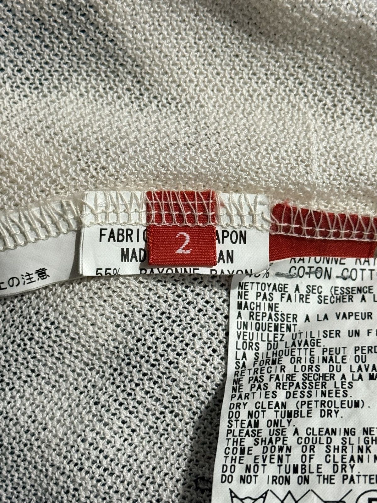 Yohji Yamamoto Y's Red Label Rayon Cotton Blend Lace Knitted Size XS / US 0-2 / IT 36-38 - 11 Thumbnail