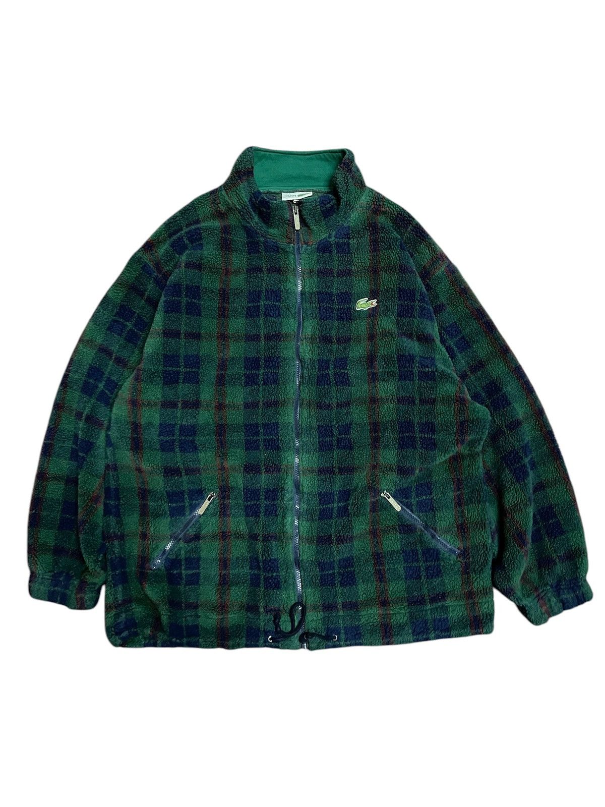 Lacoste × Vintage Vintage Lacoste Sherpa fleece Plaid Jacket Size US L / EU 52-54 / 3 - 1 Thumbnail