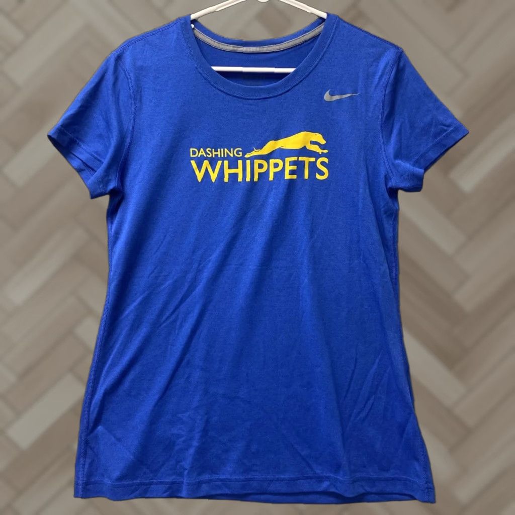 Nike Nike Shirt Womens M Blue Short Sleeve Logo Swoosh 114-1 Size M / US 6-8 / IT 42-44 - 1 Thumbnail