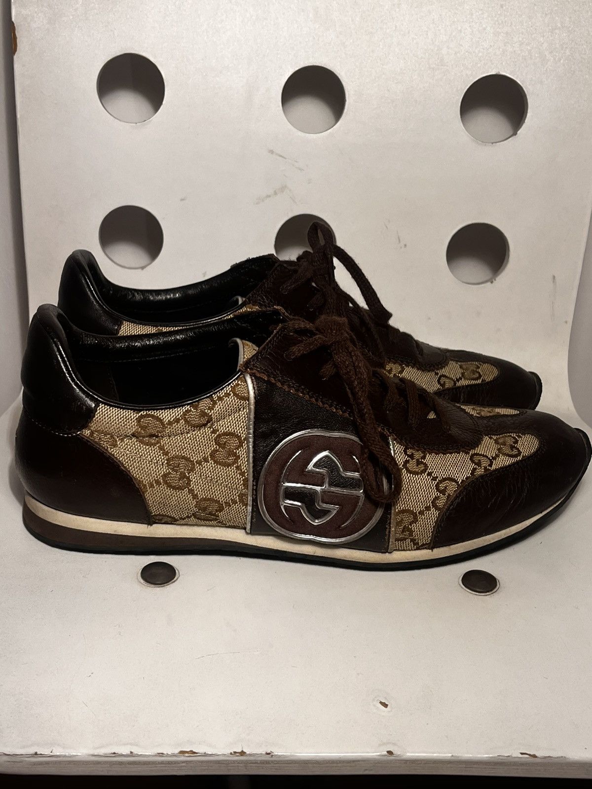 Gucci Gucci GG Logo Low Sneakers Size US 5.5 / EU 38 - 5 Thumbnail