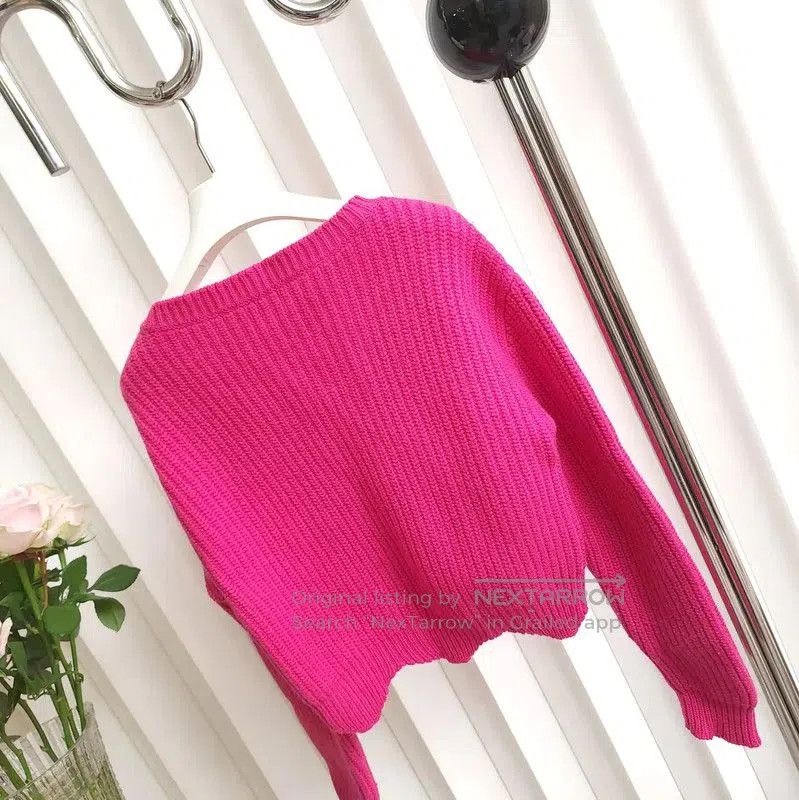 Dior Dior Pink Wool Long Sleeve Pullover Sweater . Size S / US 4 / IT 40 - 4 Thumbnail