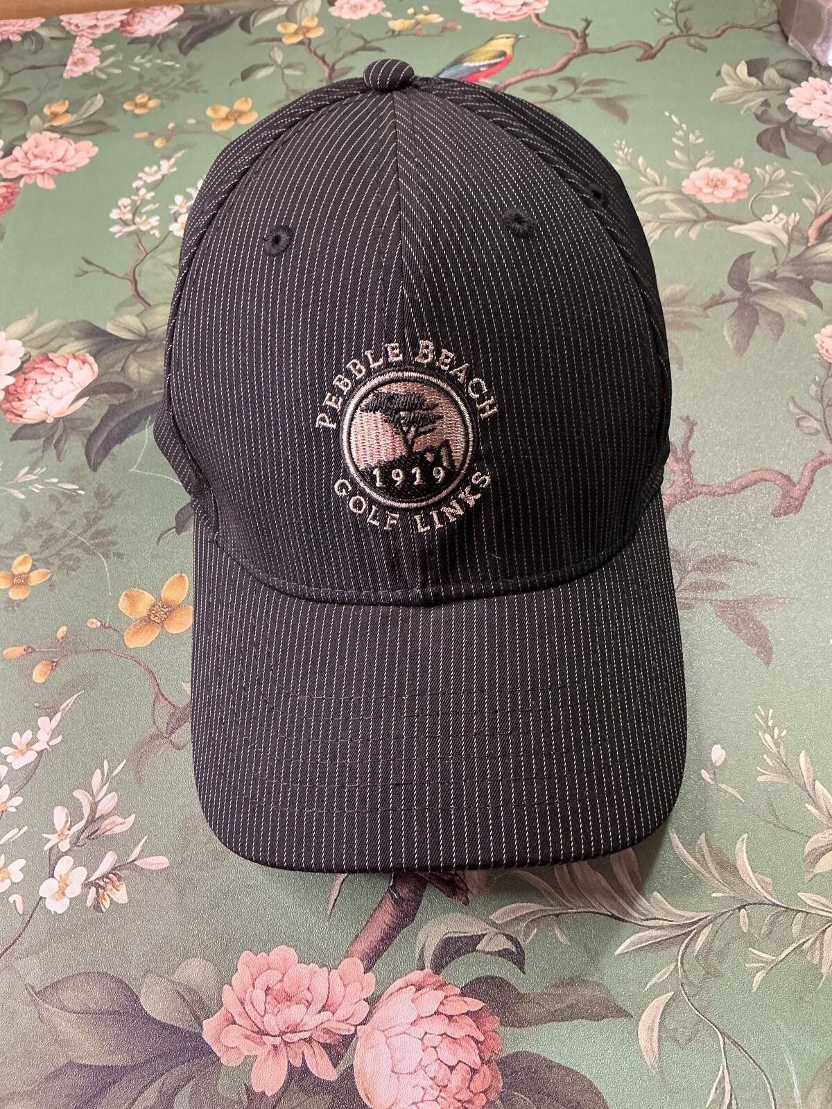 Lone Cypress By Pebble Beach Pebble Beach Golf Links Adjustable Hat Cap Black Pinstripe Size ONE SIZE - 1 Thumbnail