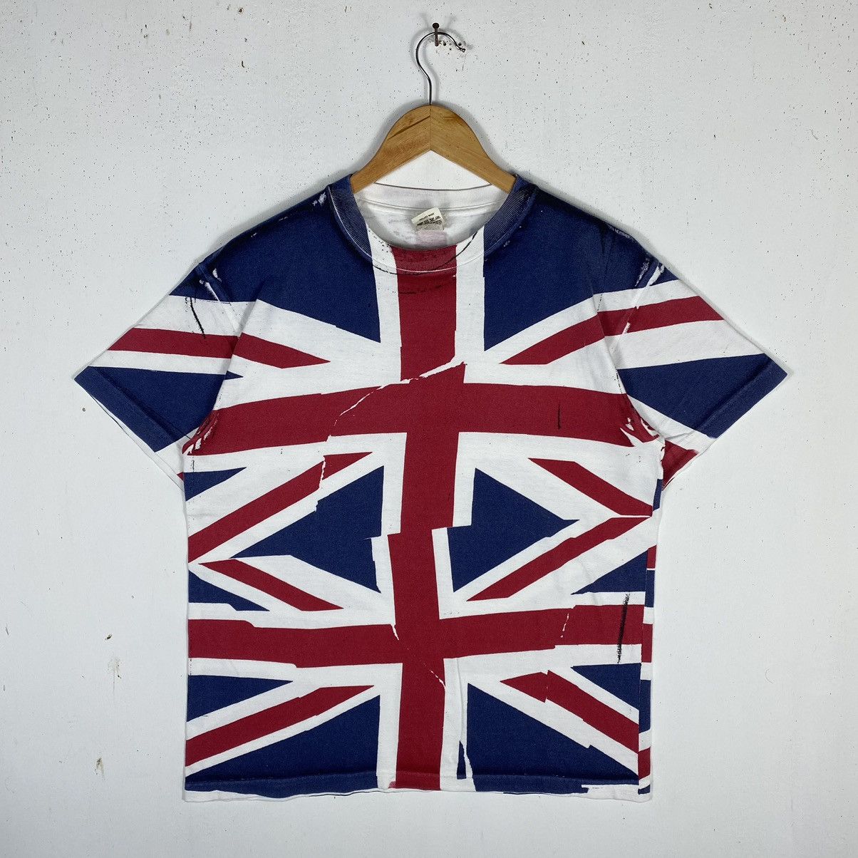 If Six Was Nine × Japanese Brand × Vintage VINTAGE RNA JAPAN GREAT BRITAIN FLAG PUNK STYLE TEE Size US M / EU 48-50 / 2 - 2 Thumbnail