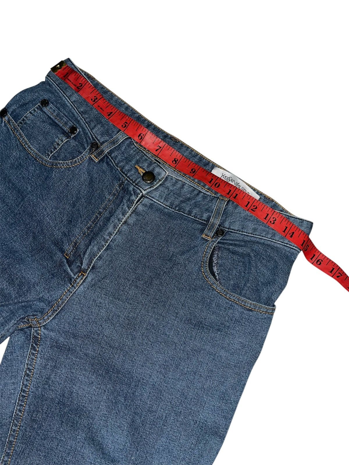 Saint Laurent Paris YvesSaintLaurent Slimfit Denim Pants x Vintage Size US 30 / EU 46 - 10 Thumbnail