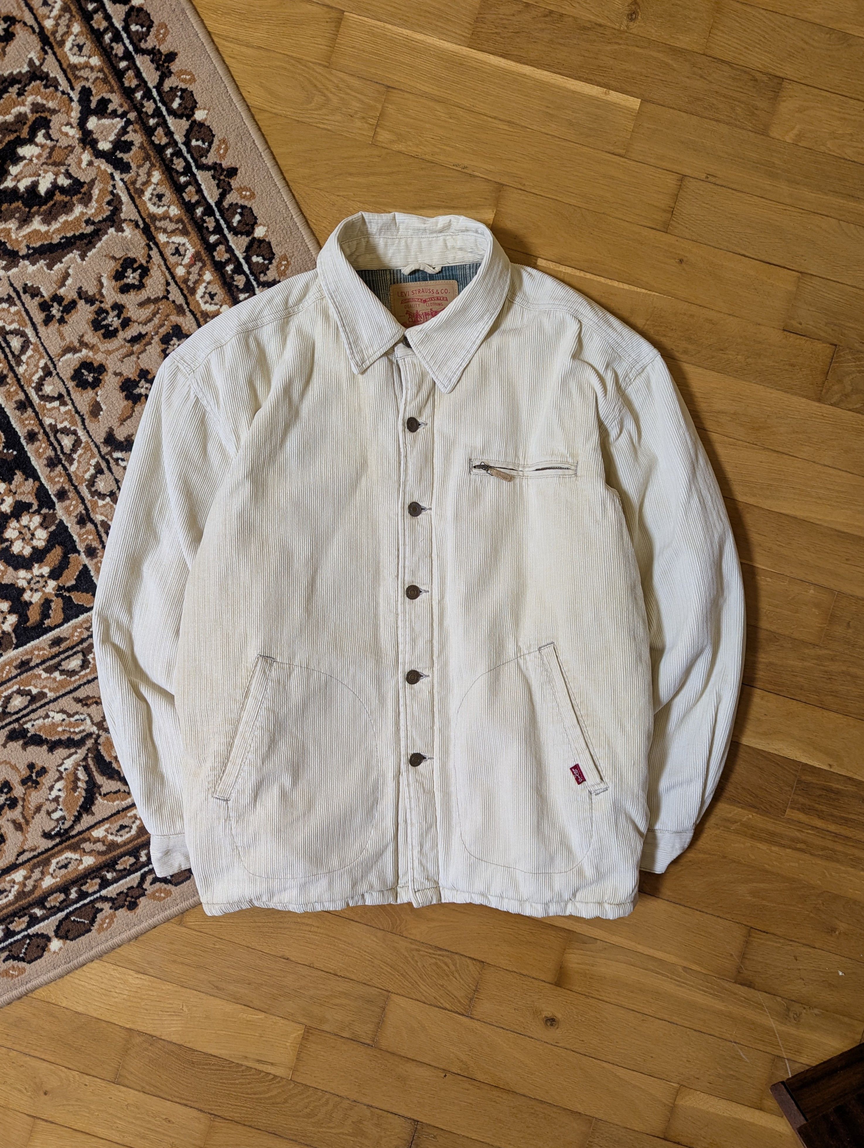 Levi's × Levi's Vintage Clothing × Vintage 1990's Levi's Biege Velvet Courduroy Jacket Size L Size US L / EU 52-54 / 3 - 7 Thumbnail