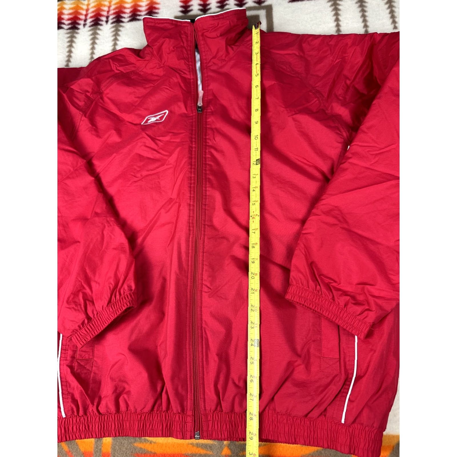 Reebok VINTAGE Reebok Bomber Jacket Mens L Red Quilted Lining Football Size US L / EU 52-54 / 3 - 4 Thumbnail