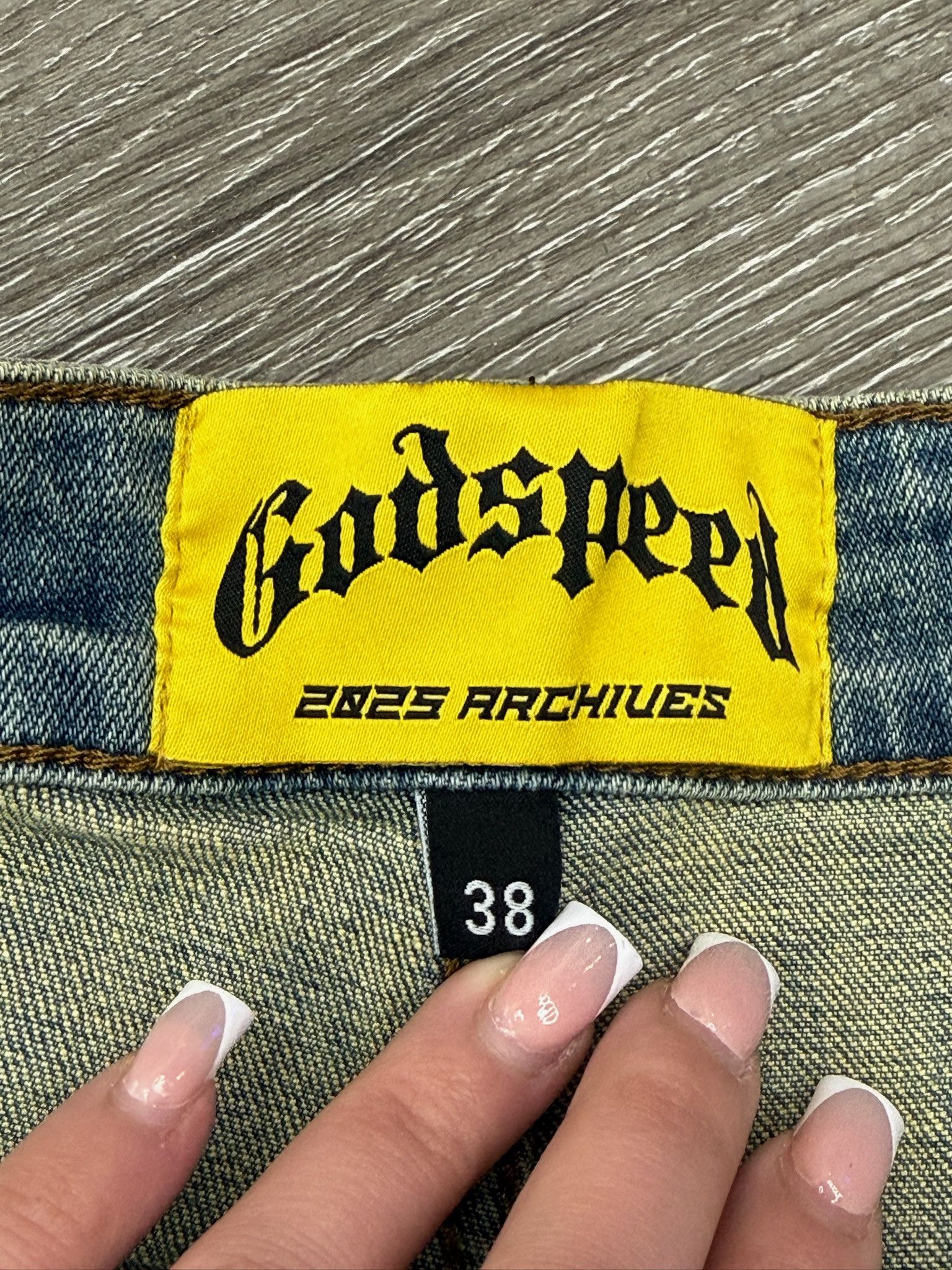 Godspeed Godspeed "Infinity" Denim Shorts (Blue) Size US 38 / EU 54 - 3 Thumbnail