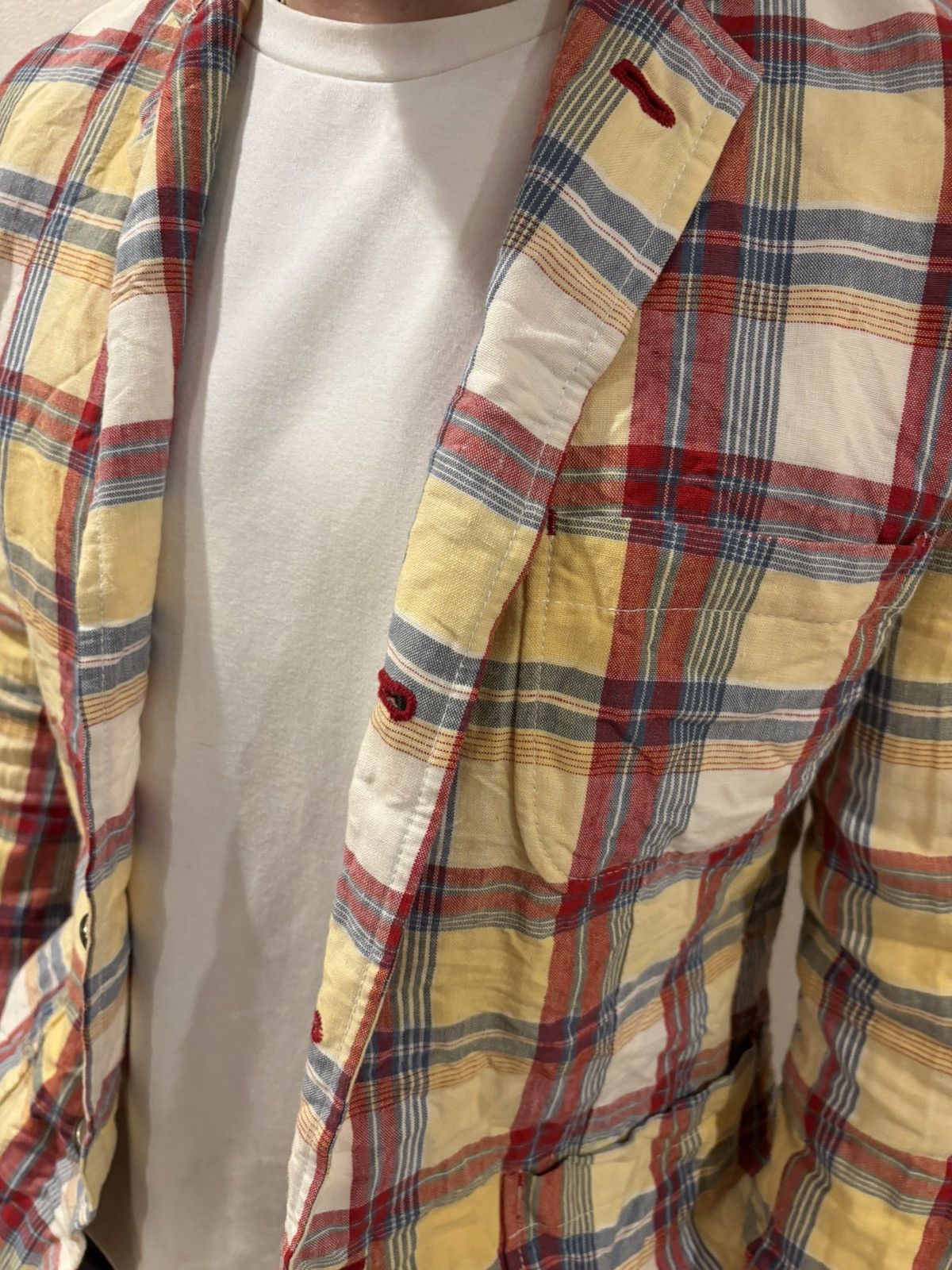 Junya Watanabe Junya Watanabe MAN AD2007 Crinkled Plaid Blazer Size 34S - 9 Thumbnail