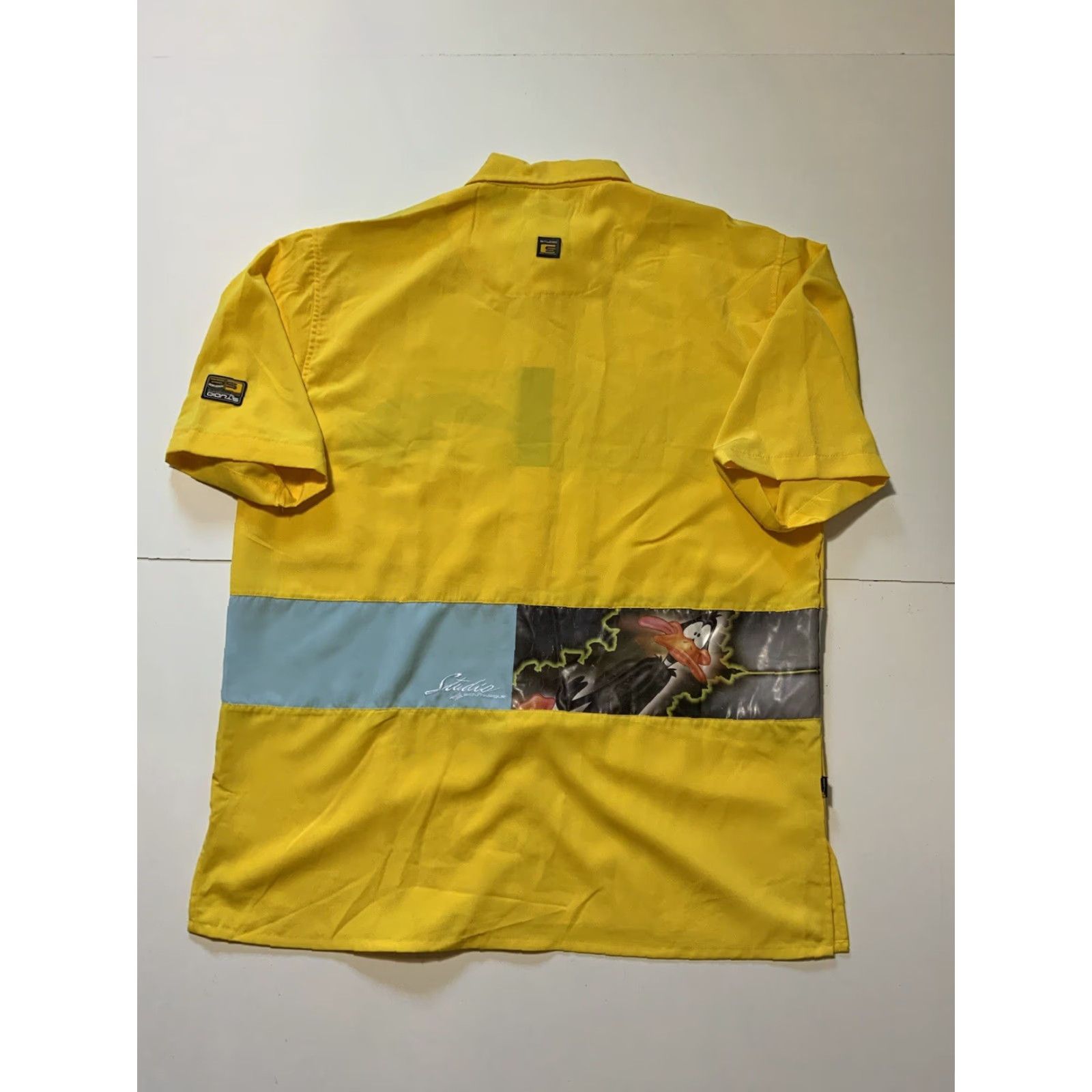 Southpole VINTAGE 90s Y2K 2000s Studio Southpole Warner Bros Looney Tunes Button Shirt Sz.L Yellow Mens Short Sleeve L Tee? Size US L / EU 52-54 / 3 - 2 Thumbnail