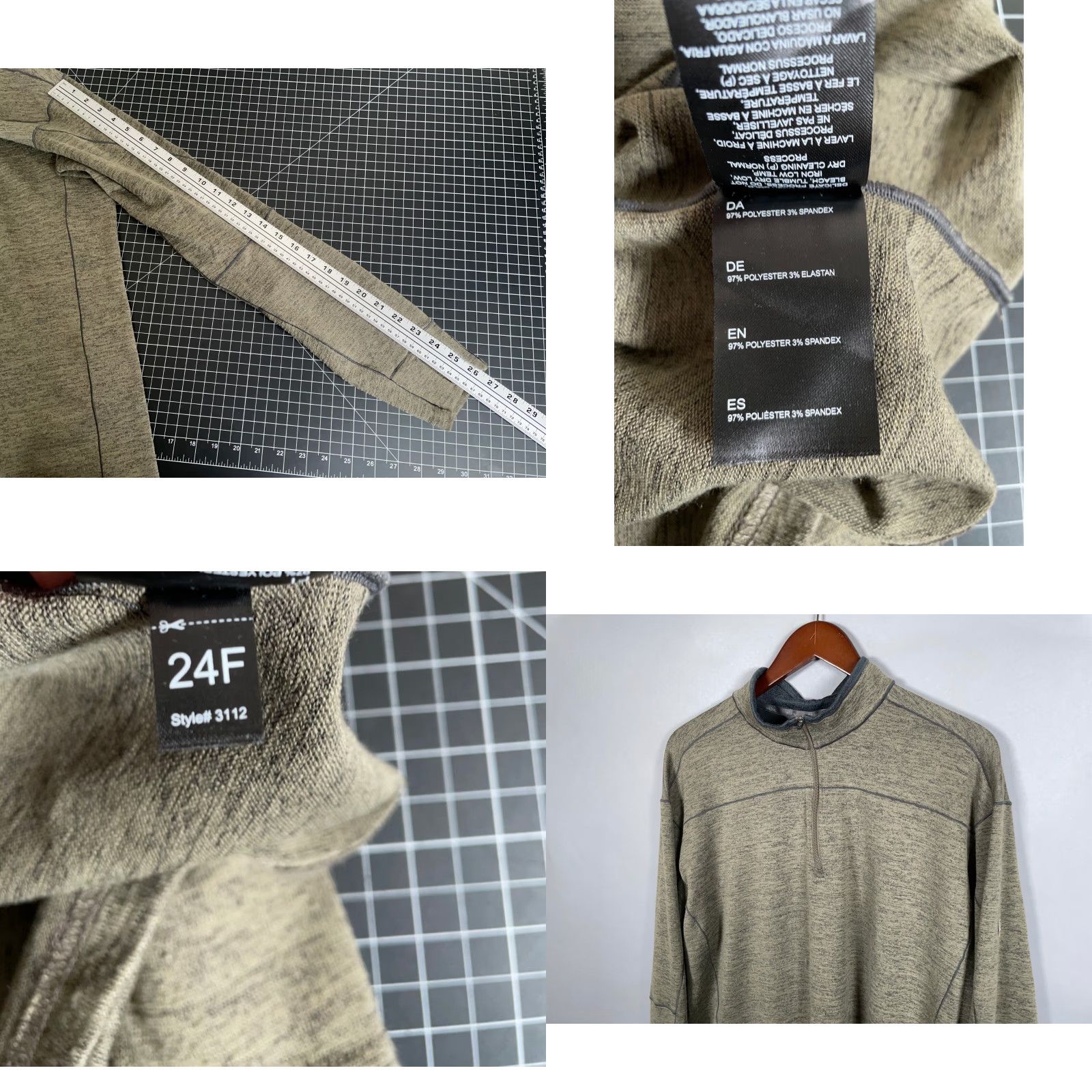 Vintage Kuhl Ryzer 1/4-Zip Pullover Adult 2XL Marled Green Lightweight Outdoors 3112 Size US XXL / EU 58 / 5 - 8 Thumbnail