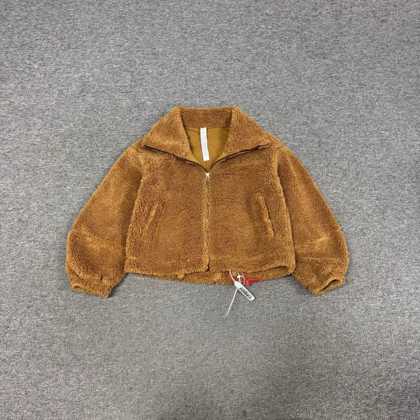 Lululemon Lululemon camel fleece lapel short jacket size 2 like new Size M / US 6-8 / IT 42-44 - 1 Thumbnail