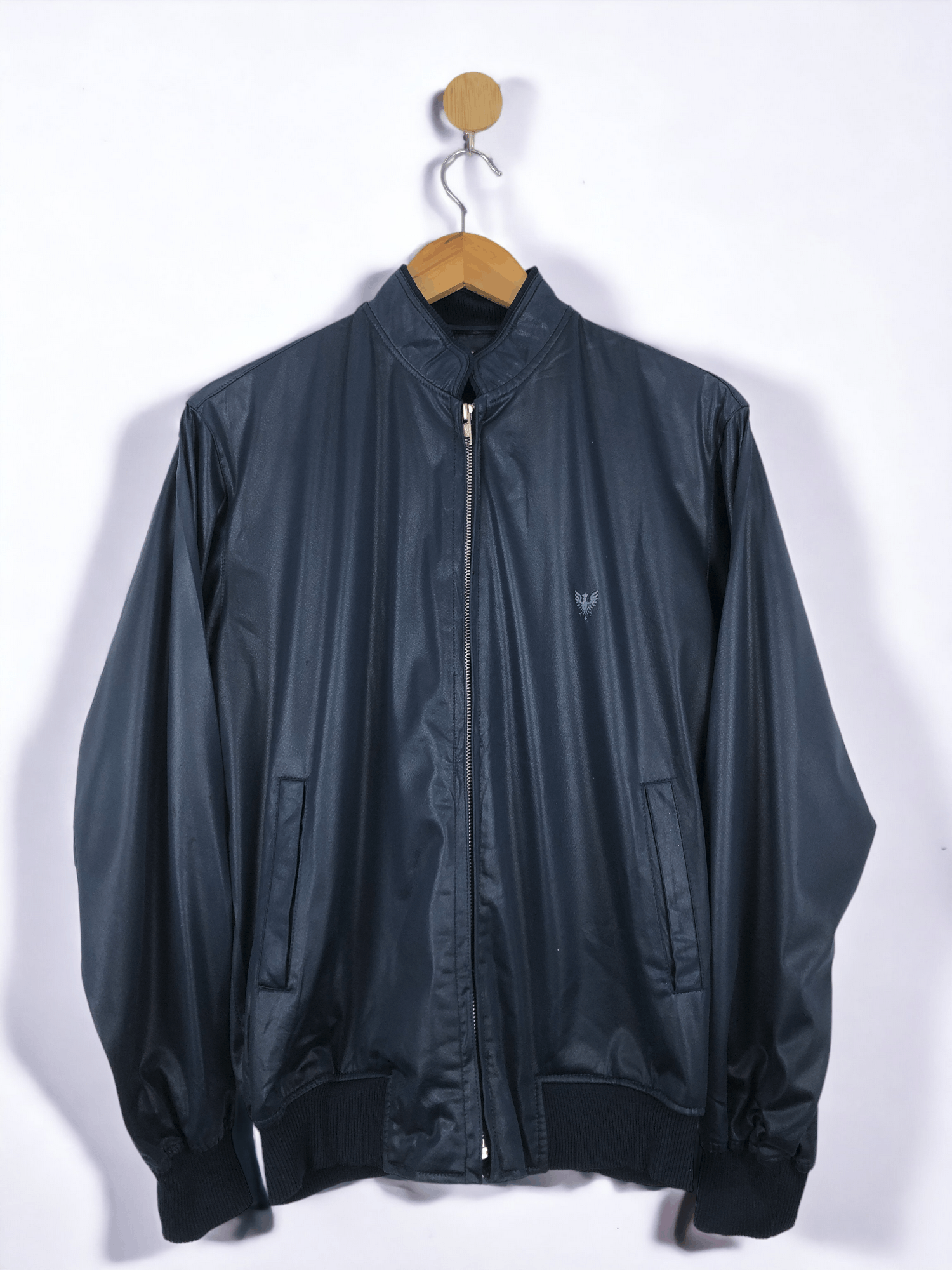 Dunlop Vintage Dunlop Zipper Ups Soft Leather Jacket Blue JA0028 Size US L / EU 52-54 / 3 - 1 Thumbnail