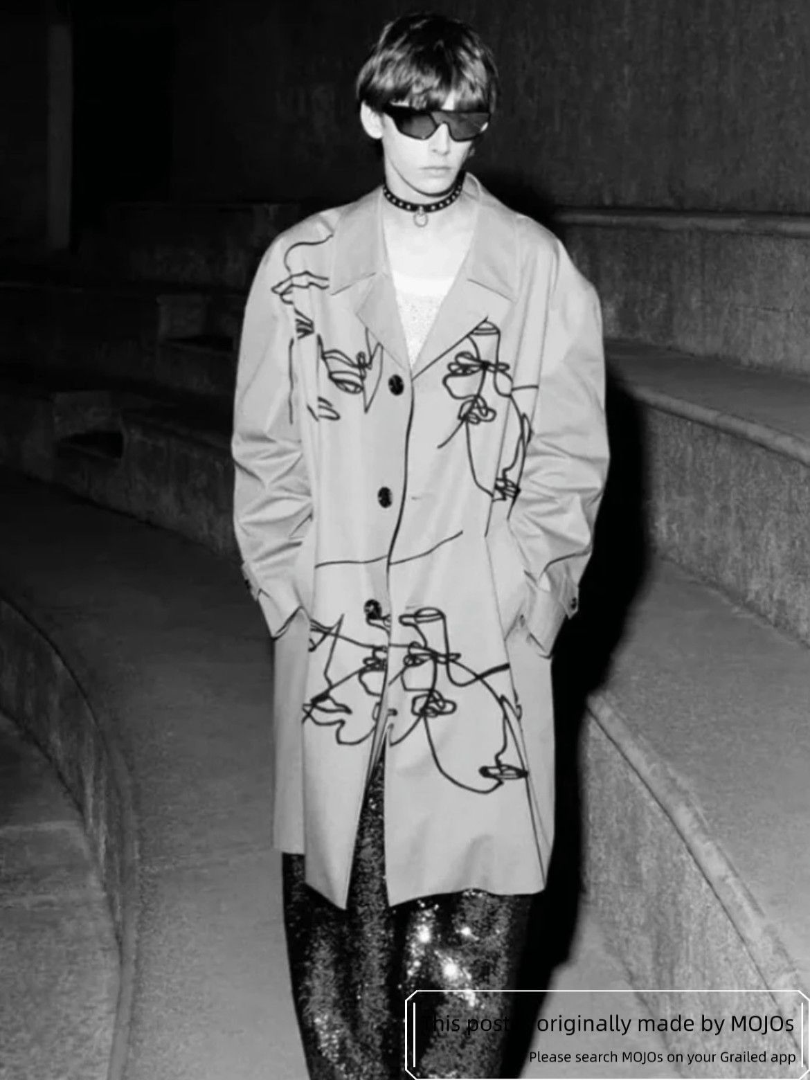 Celine Sz 46 Celine Lining Painting Trench Coat Size US S / EU 44-46 / 1 - 6 Thumbnail