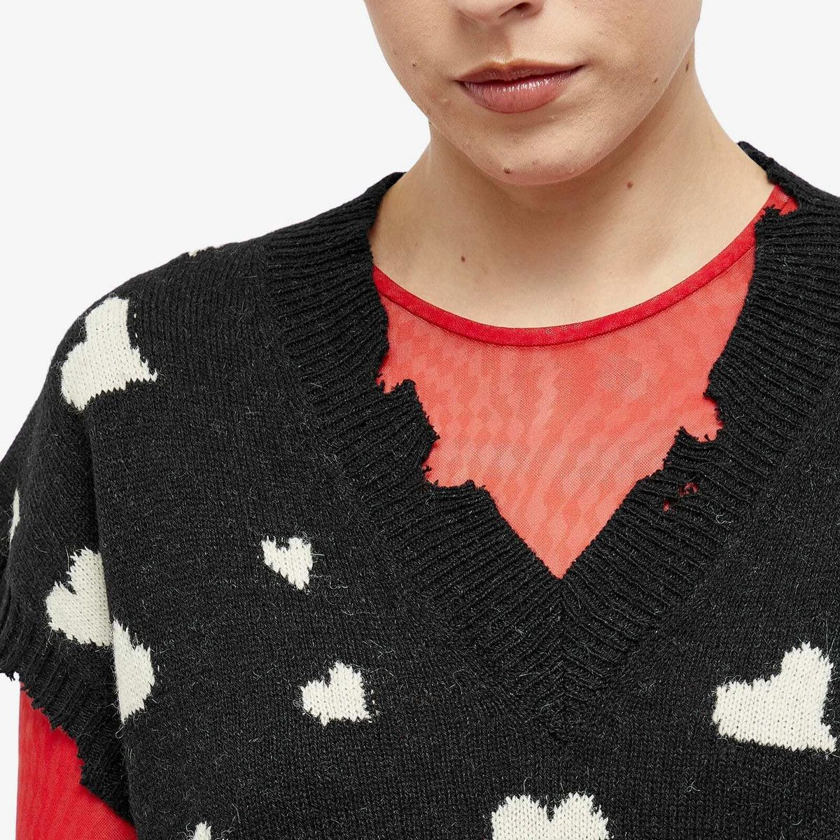Marni o1y1125 Short Sleeves Sweater in Black/White Size S / US 4 / IT 40 - 2 Thumbnail