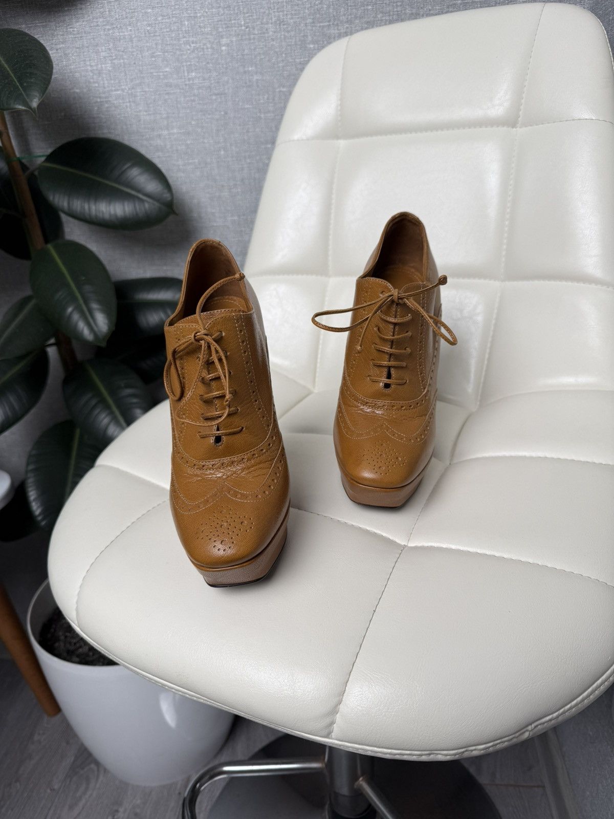 Bottega Veneta Bottega Veneta Leather Lace Up Platform Ankle Booties Heels Size US 7 / IT 37 - 15 Thumbnail