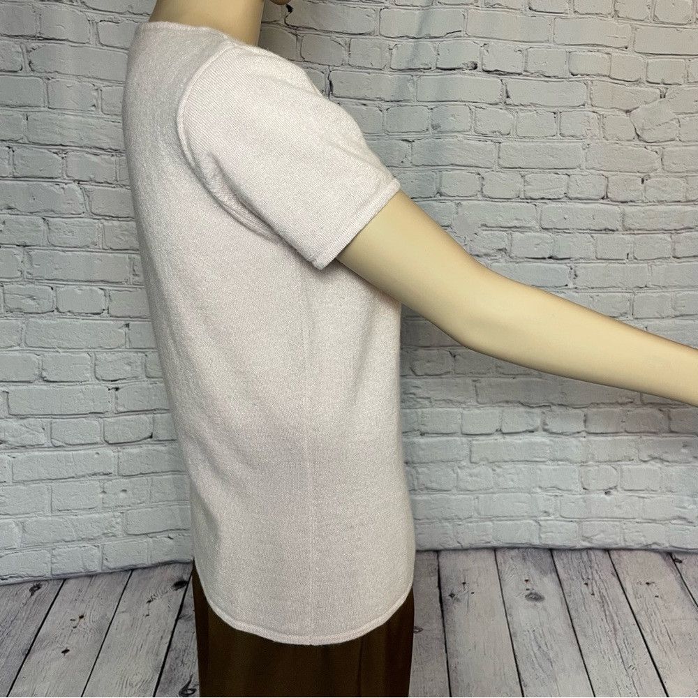 Other Vintage Lucifair Wool Short Sleeve Embellished Pale Pink To Size M / US 6-8 / IT 42-44 - 3 Thumbnail