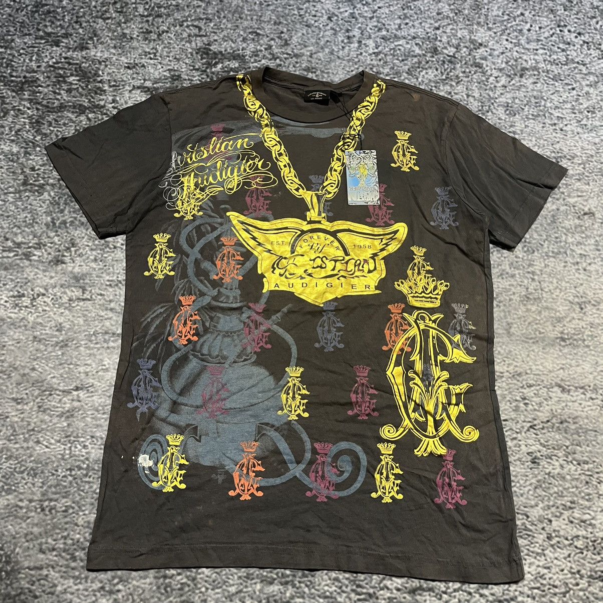 Christian Audigier Vintage Y2K Christian Audigier T Shirt Hip-Hop Grunge Skater Size US XL / EU 56 / 4 - 4 Thumbnail