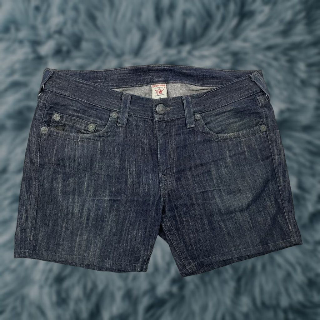 True Religion VINTAGE True Religion Denim Shorts Adult 38 Blue Solid Casual Made In USA Mens Size US 38 / EU 54 - 1 Thumbnail