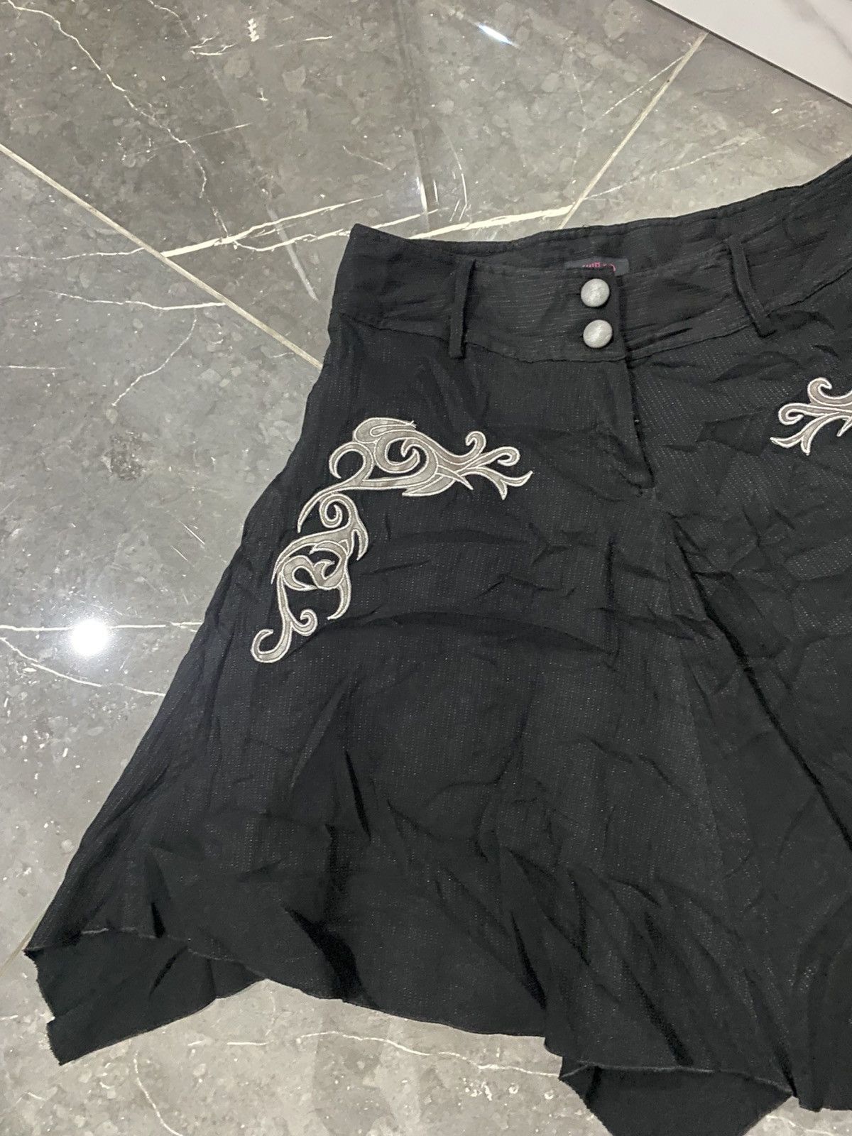 If Six Was Nine × Japanese Brand × Le Grande Bleu (L.G.B.) 💸BINDINGOFFER💸Chinho japanese tribal goa skirt asymmetrical Size 29" - 3 Thumbnail