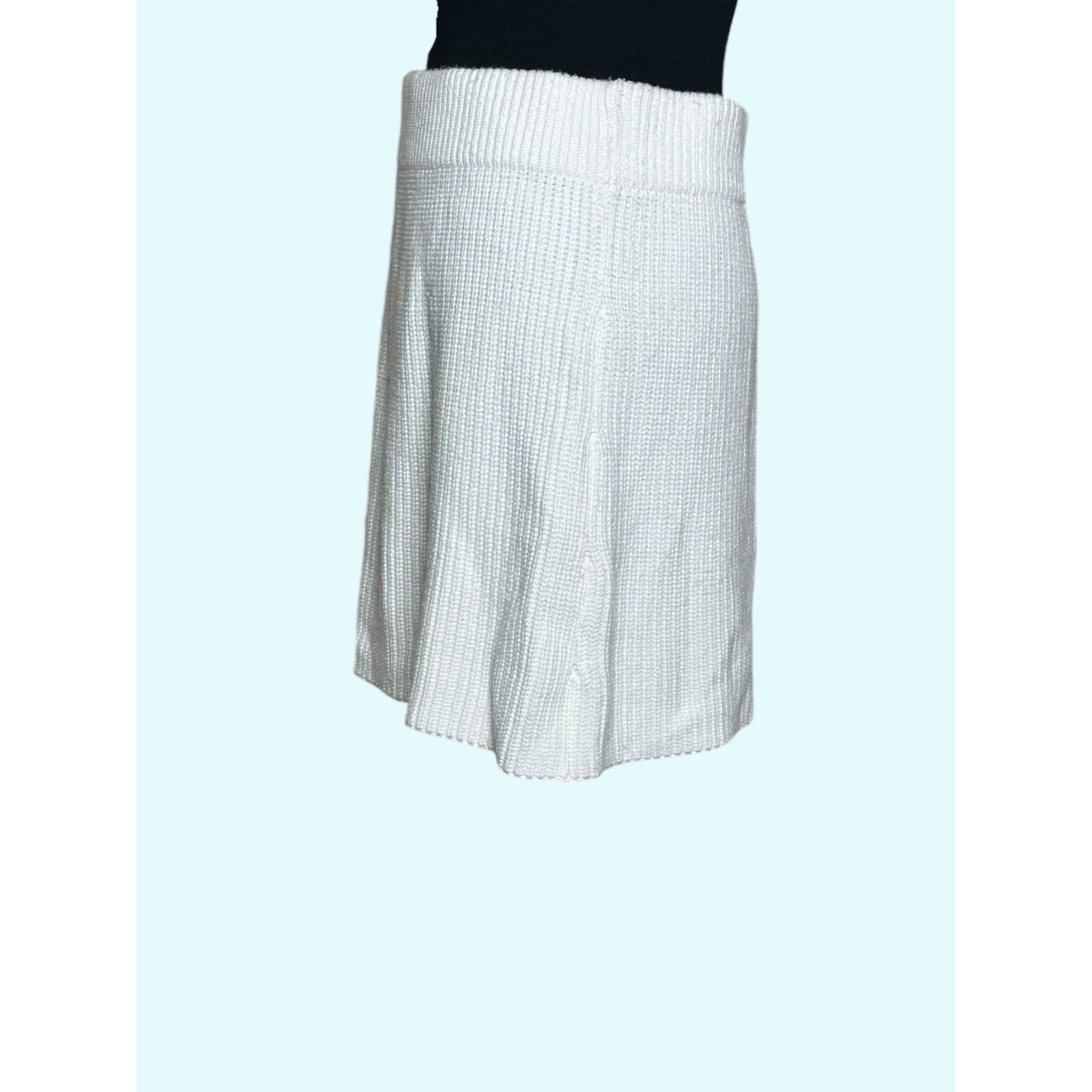 Zara Zara off white knit pull on mini skirt size Small Size 29" - 6 Thumbnail