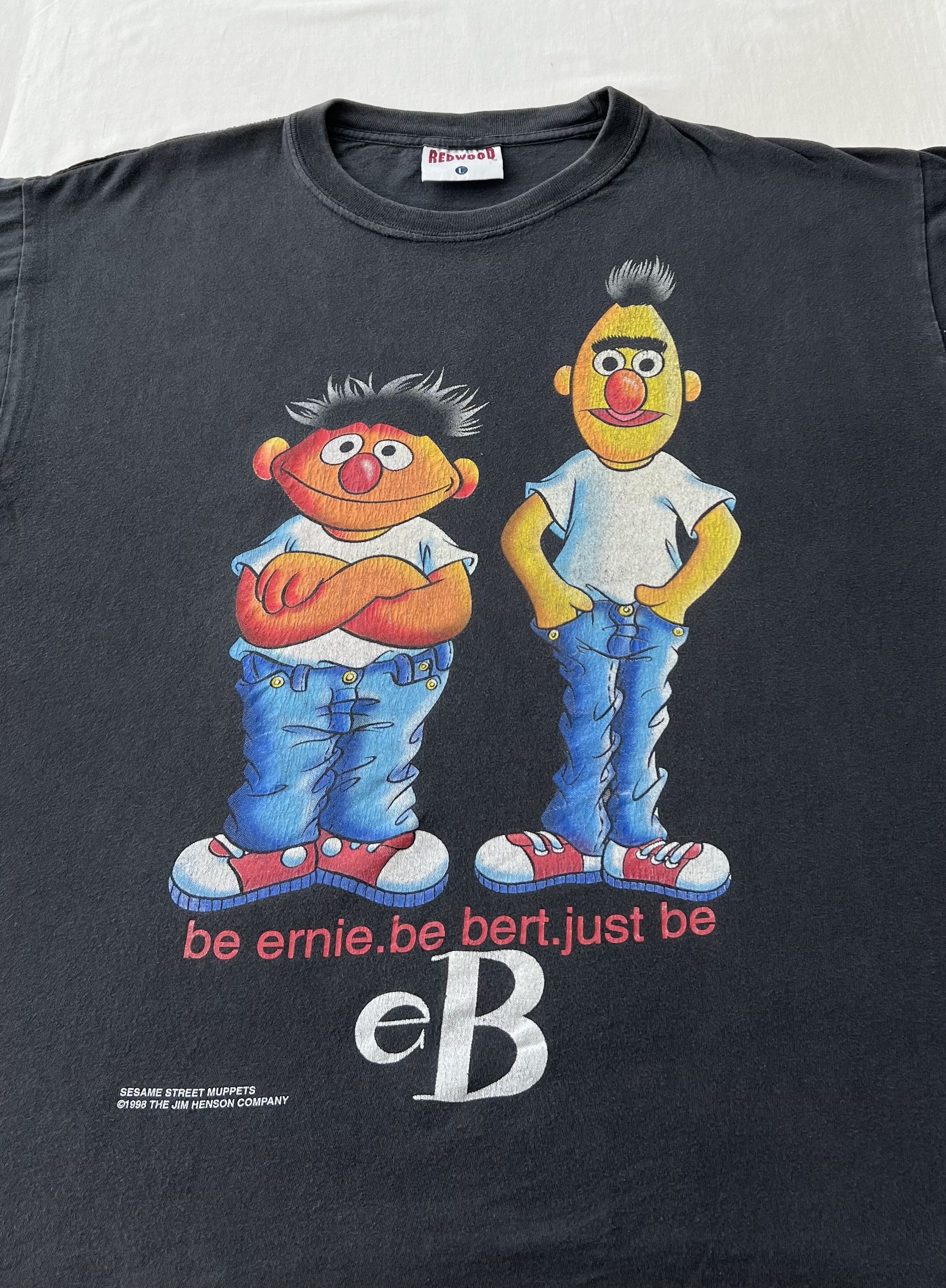 Cartoon Network Vintage 1998 Sesame Street Muppets Bert Ernie Jim Henson Tee Size US L / EU 52-54 / 3 - 5 Thumbnail