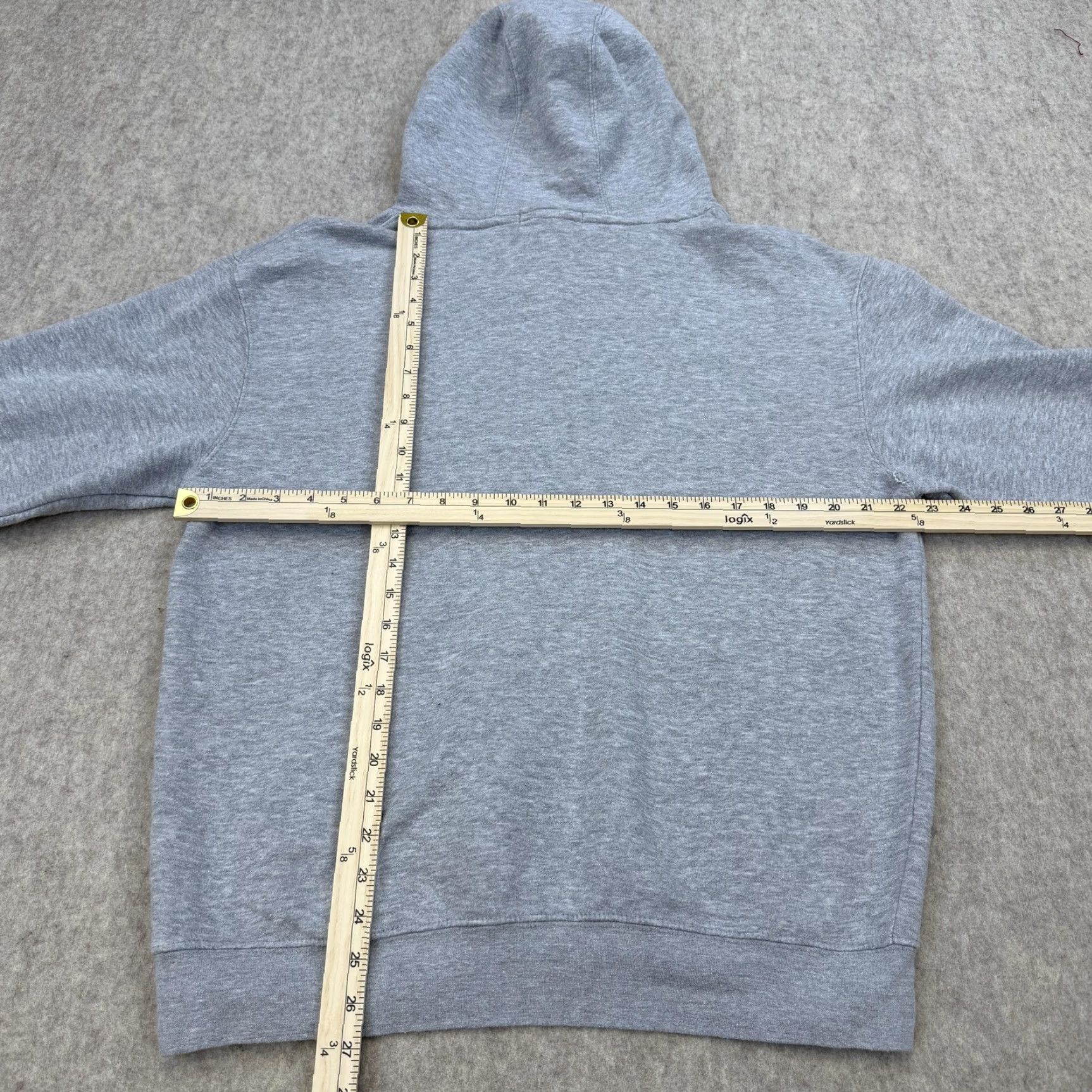 Logo 7 VINTAGE Extracurricular Hoodie Mens Large Gray Logo Graphic Pullover Fleece Sweatshirt Size US L / EU 52-54 / 3 - 7 Thumbnail