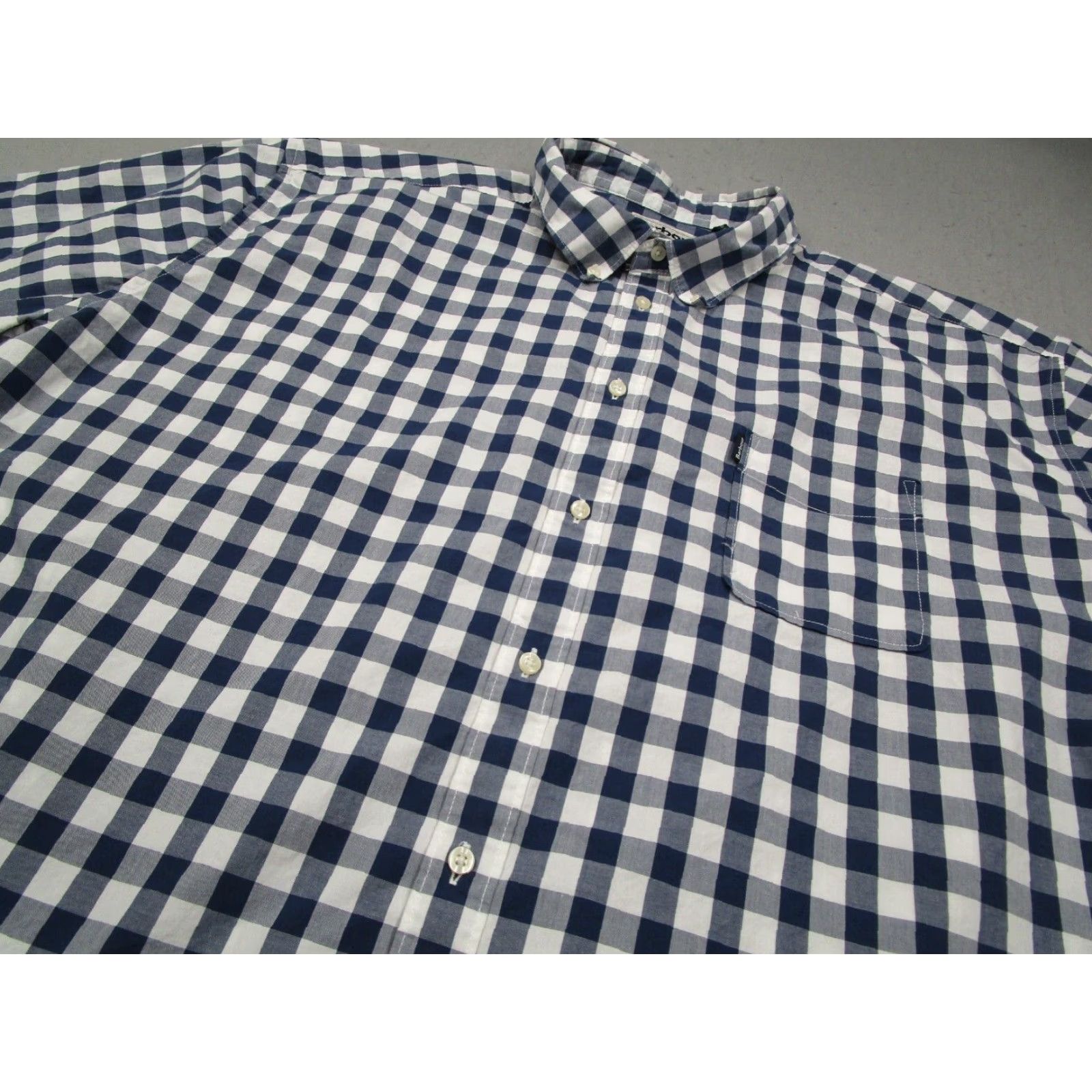 Barbour Barbour Shirt Mens 2XL Blue Check Long Sleeve Button-Up Casual Pocket Shirt - 100% Cotton Size US XXL / EU 58 / 5 - 2 Thumbnail