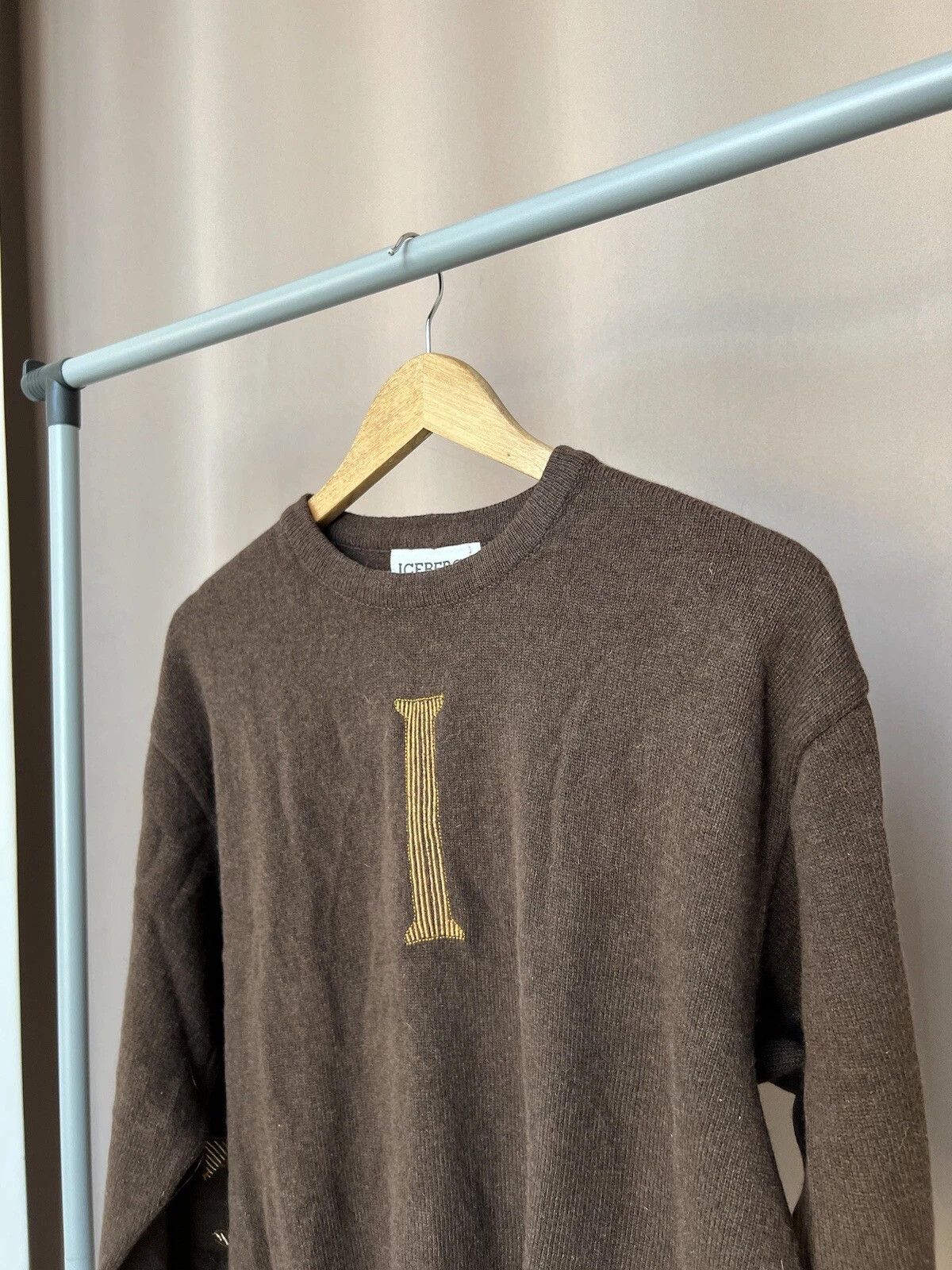 Iceberg Iceberg Embroidered Logo Wool Knit Sweater Mens Size M Size US M / EU 48-50 / 2 - 4 Thumbnail