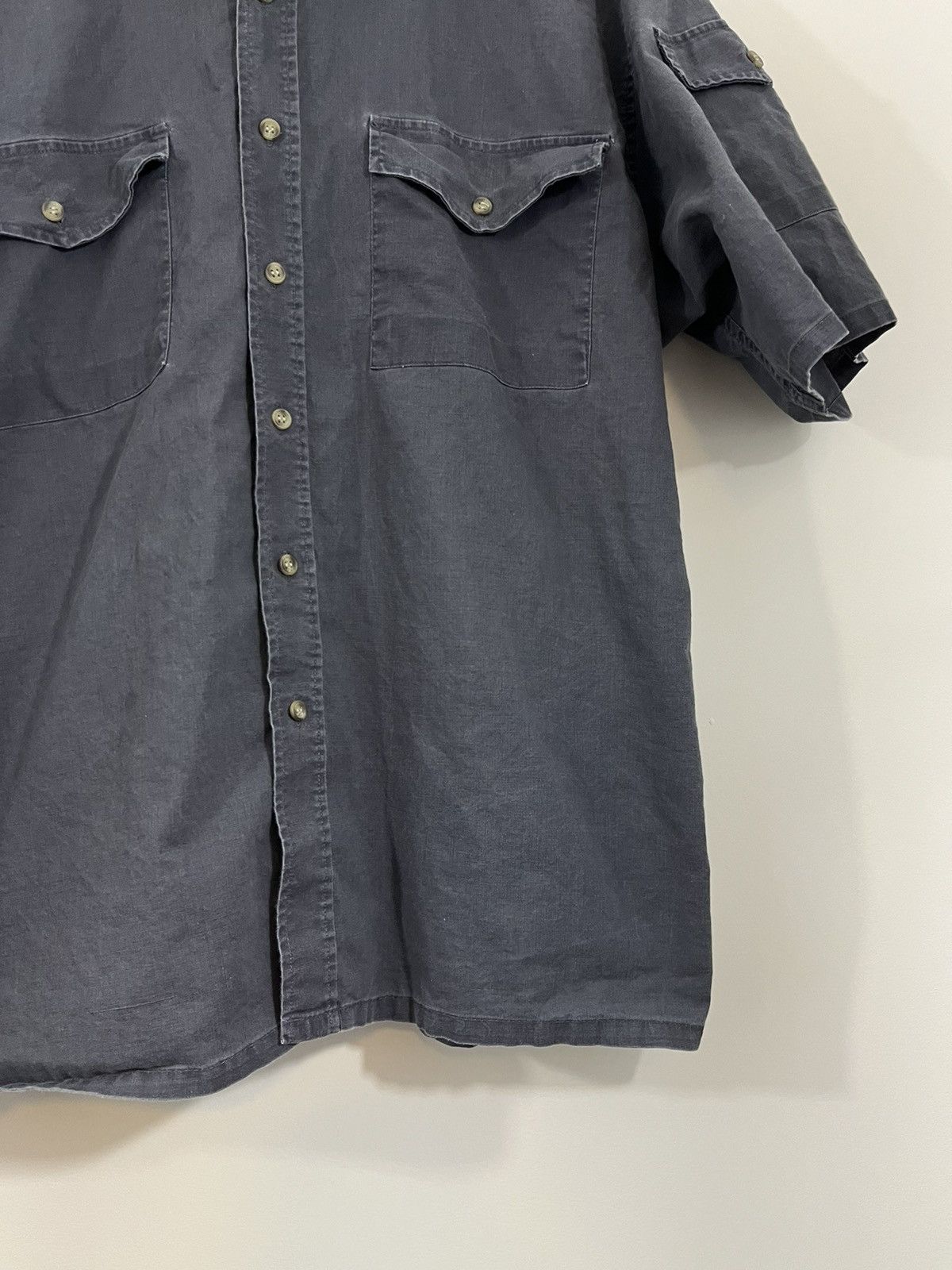 Vintage Faded Black Oversized Boxy Work Shirt Size US L / EU 52-54 / 3 - 7 Thumbnail