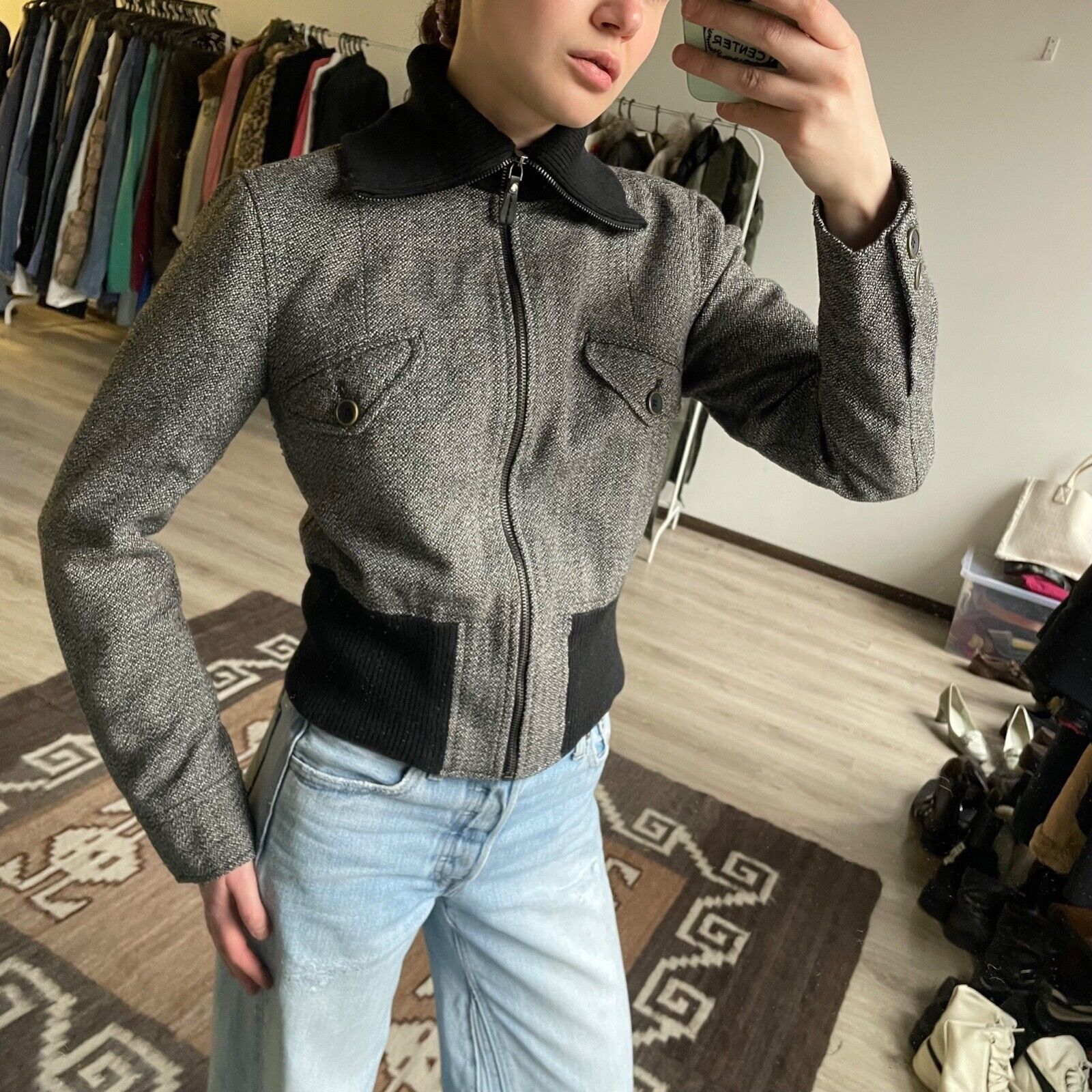 Mexx Mexx Vintage Y2K Crop Bomber Jacket 8861AC Size M / US 6-8 / IT 42-44 - 2 Thumbnail