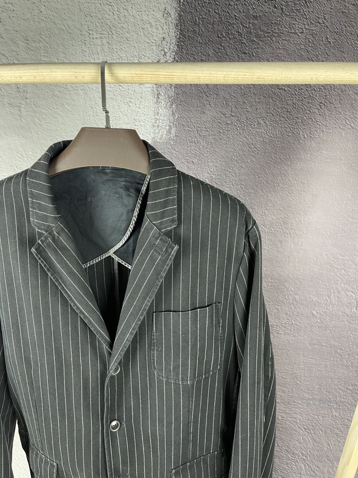 Polo Ralph Lauren Polo Ralph Lauren black striped cotton unlined blazer Size 46R - 8 Thumbnail