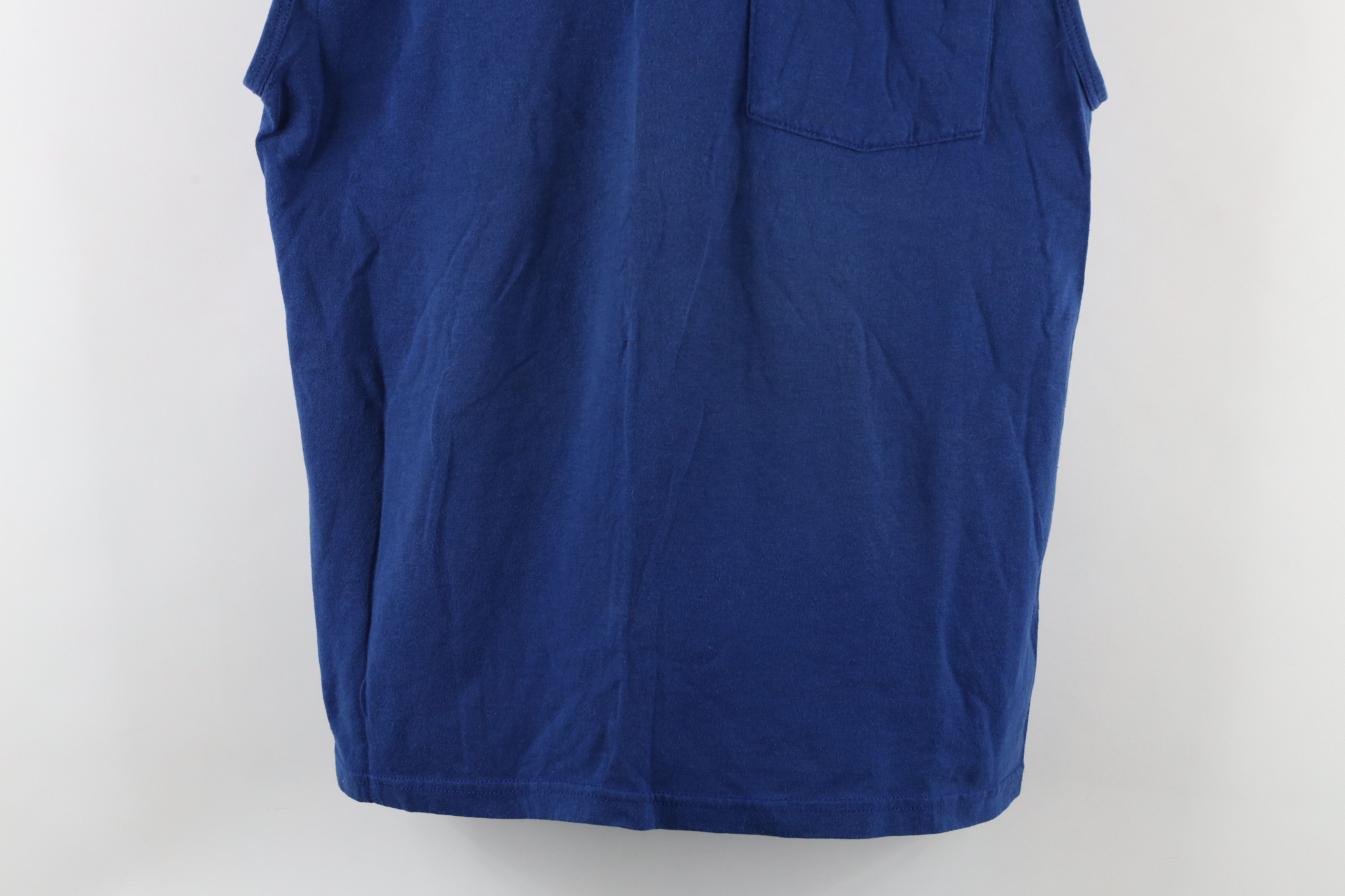 Vintage Vintage 90s Streetwear Blank Sleeveless Muscle T-Shirt Blue Size US L / EU 52-54 / 3 - 3 Thumbnail