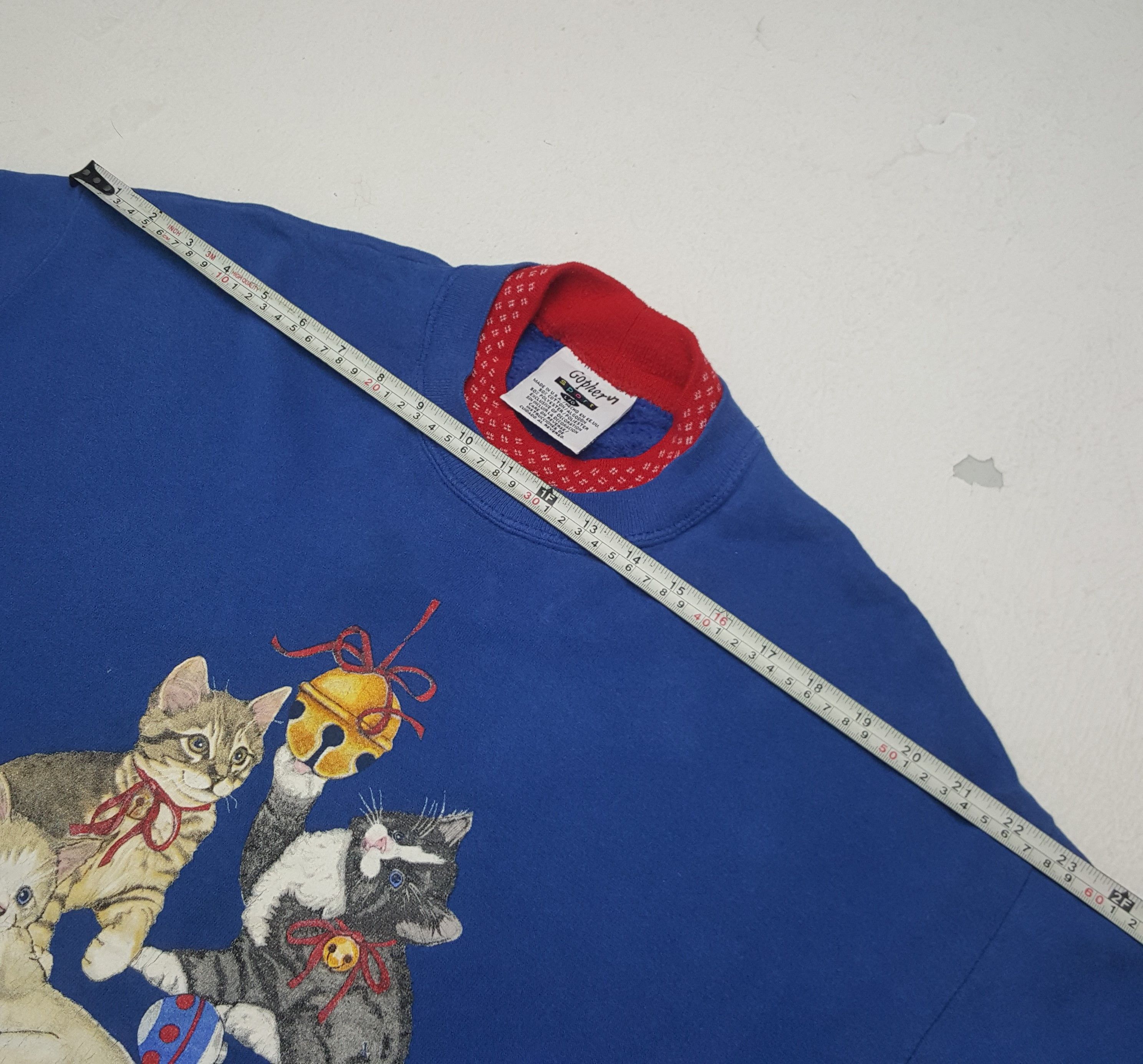 Vintage Vintage Gopher 90’s “Kittens” Christmas American Sweatshirt Size US M / EU 48-50 / 2 - 5 Thumbnail