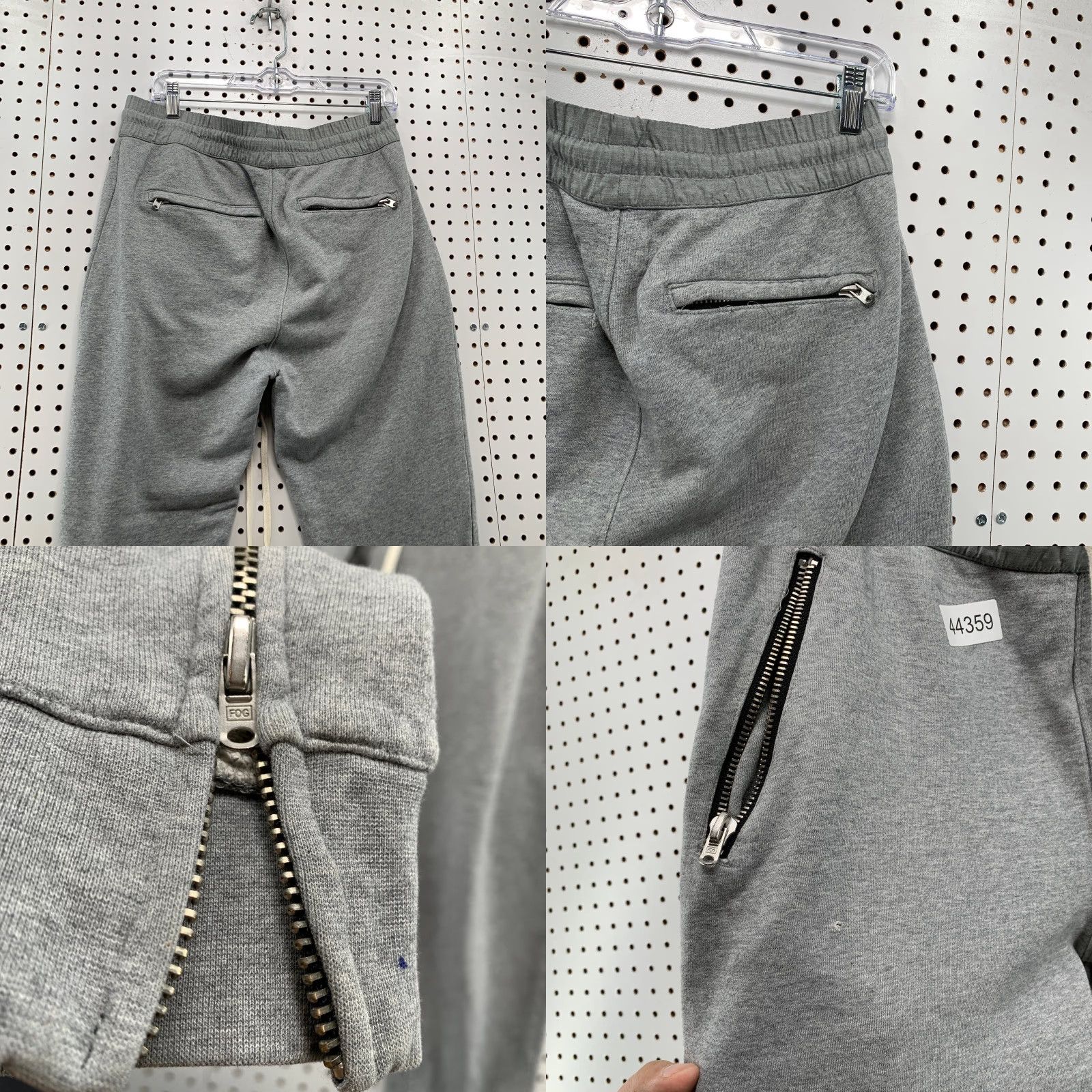 Fear of God Fear Of God FOG Essentials Pants Men L Gray Jogger Zip Ankle 34x30 Size US 33 - 8 Thumbnail