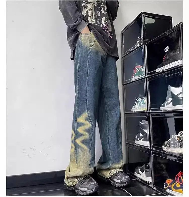Japanese Brand Washed casual straight leg gradient jeans Size US 30 / EU 46 - 2 Thumbnail