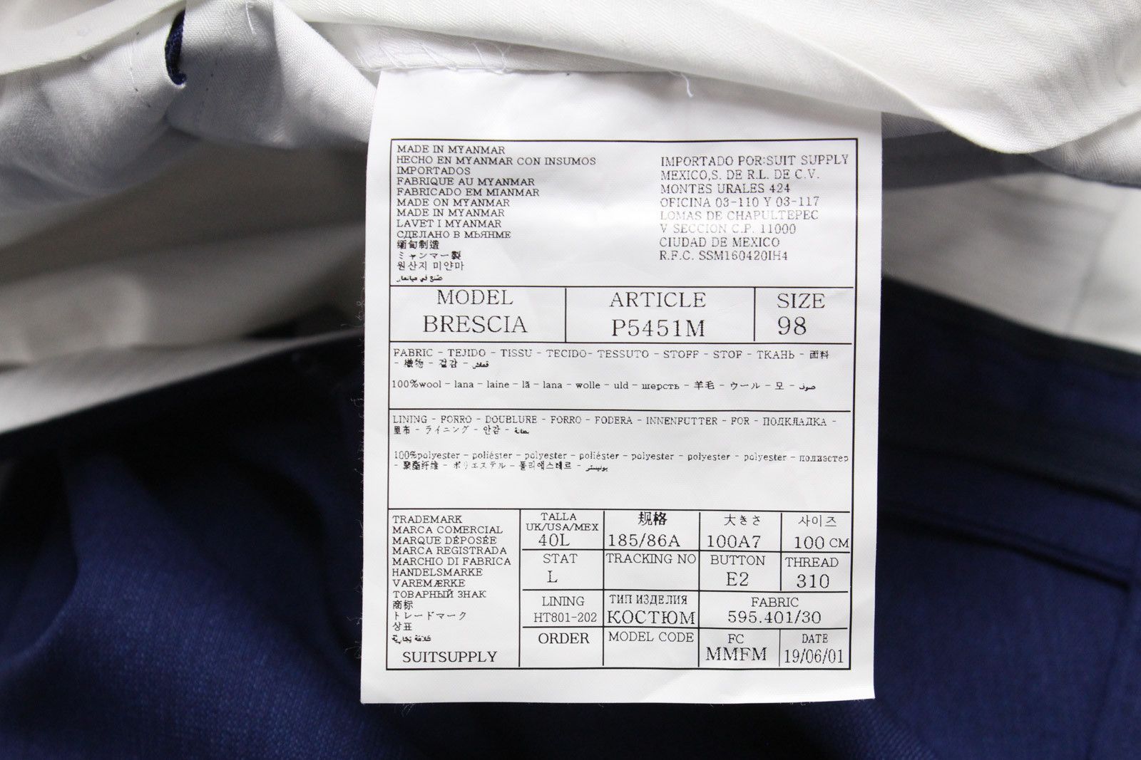 Suitsupply SUITSUPPLY La Spalla / Brescia Suit Men's UK 40 / UK 40L Size 40R - 12 Thumbnail