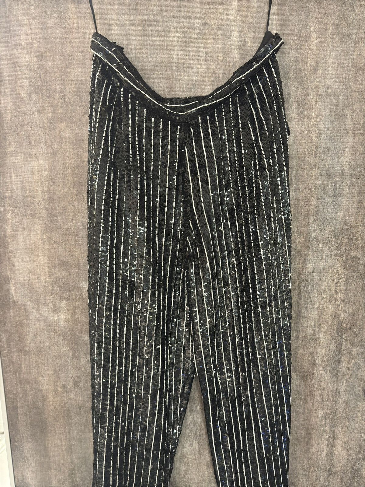 ASHISH Ashish Black Strips pleated Sequins Pants Unisex size M Size 32" / US 10 / IT 46 - 5 Thumbnail