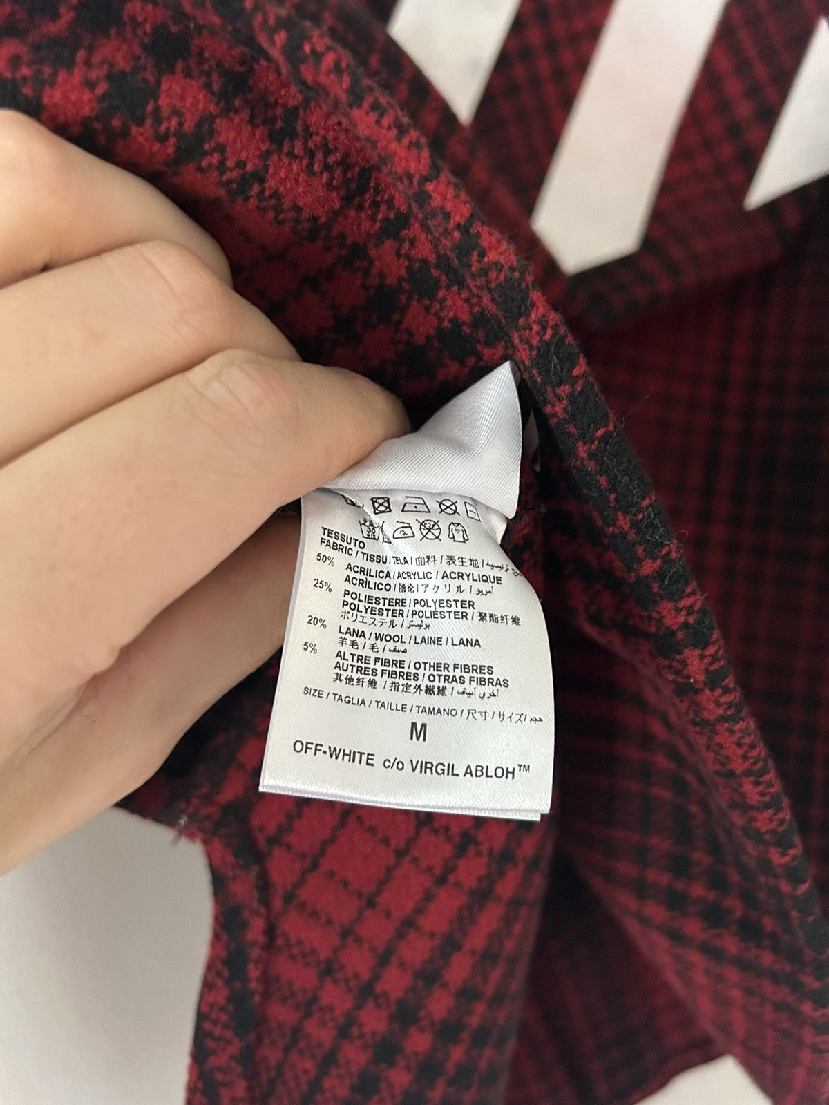 Off-White Check Wool Tartan Shirt Size US M / EU 48-50 / 2 - 17 Thumbnail