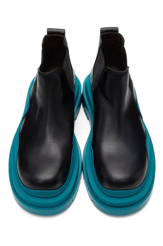 Bottega Veneta o1n1vont0924 Cruise Sole Tire Ankle Chelsea Boot in Black Size US 12 / EU 45 - 5 Thumbnail
