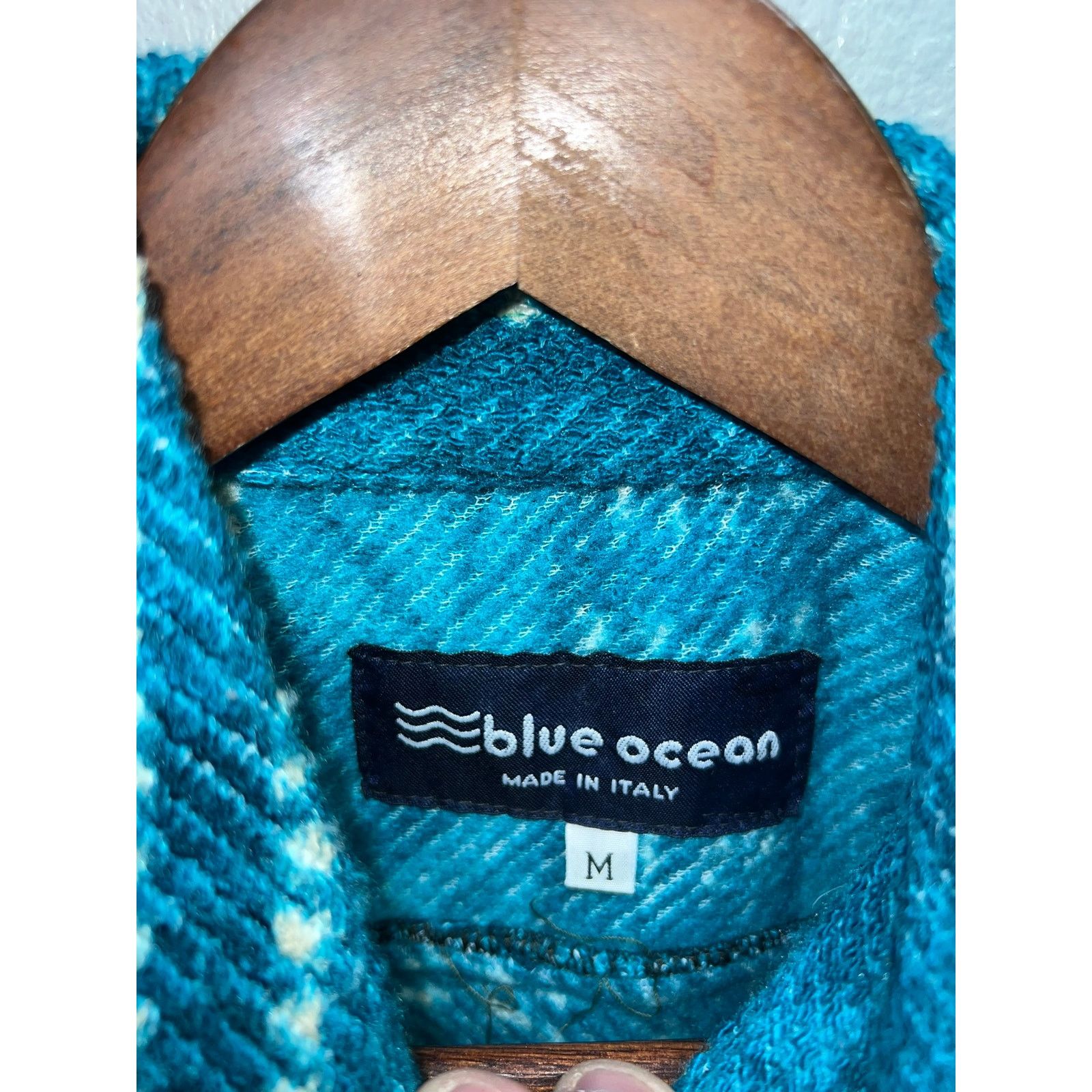 Vintage Blue Ocean Button Up Shirt Jacket Shacket Pile Hi-Tech NWT M Size US M / EU 48-50 / 2 - 9 Thumbnail