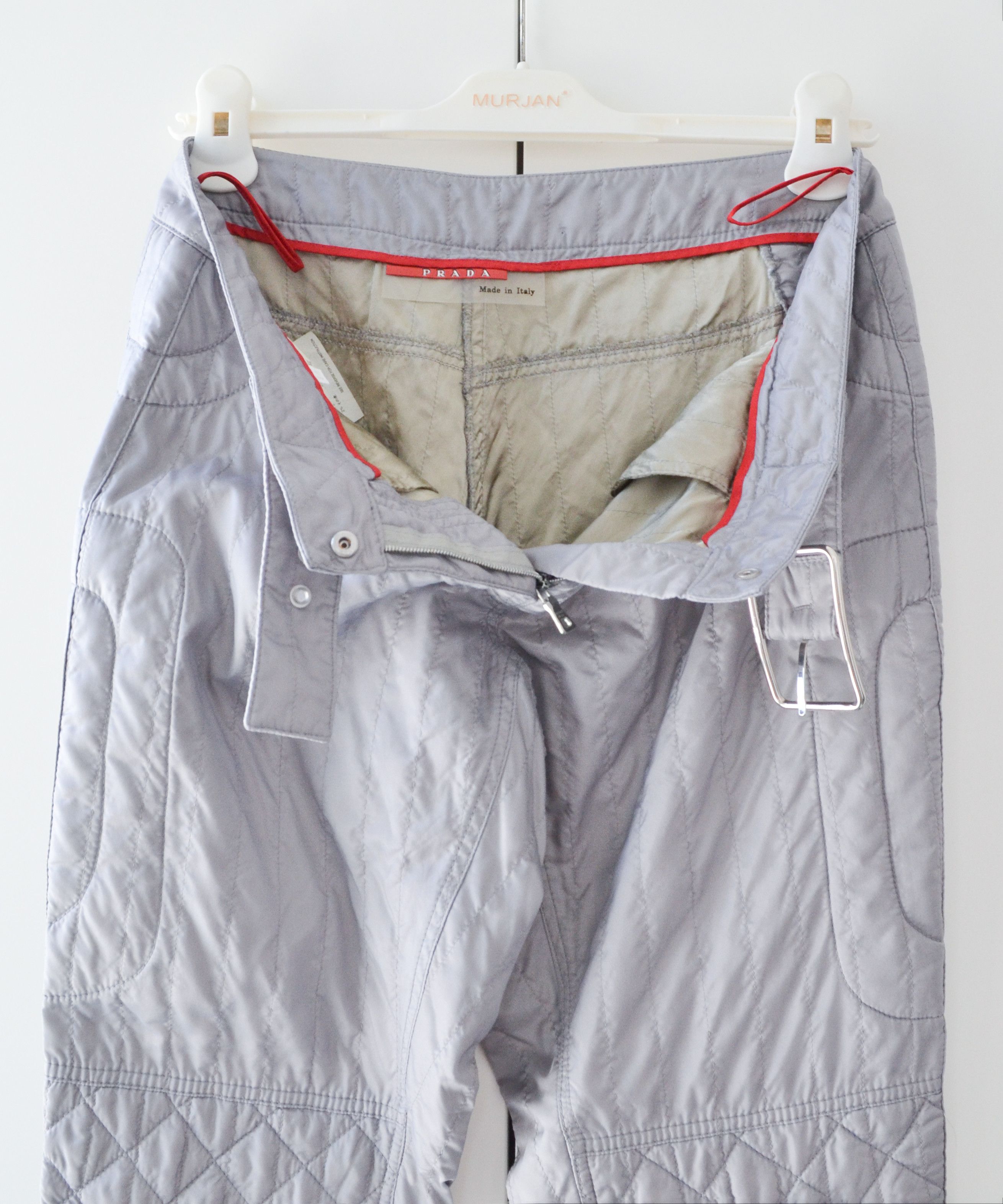 Prada PRADA Pants Nylon Trousers Belt Logo Sport Ski Quilted Size 30" / US 8 / IT 44 - 10 Thumbnail